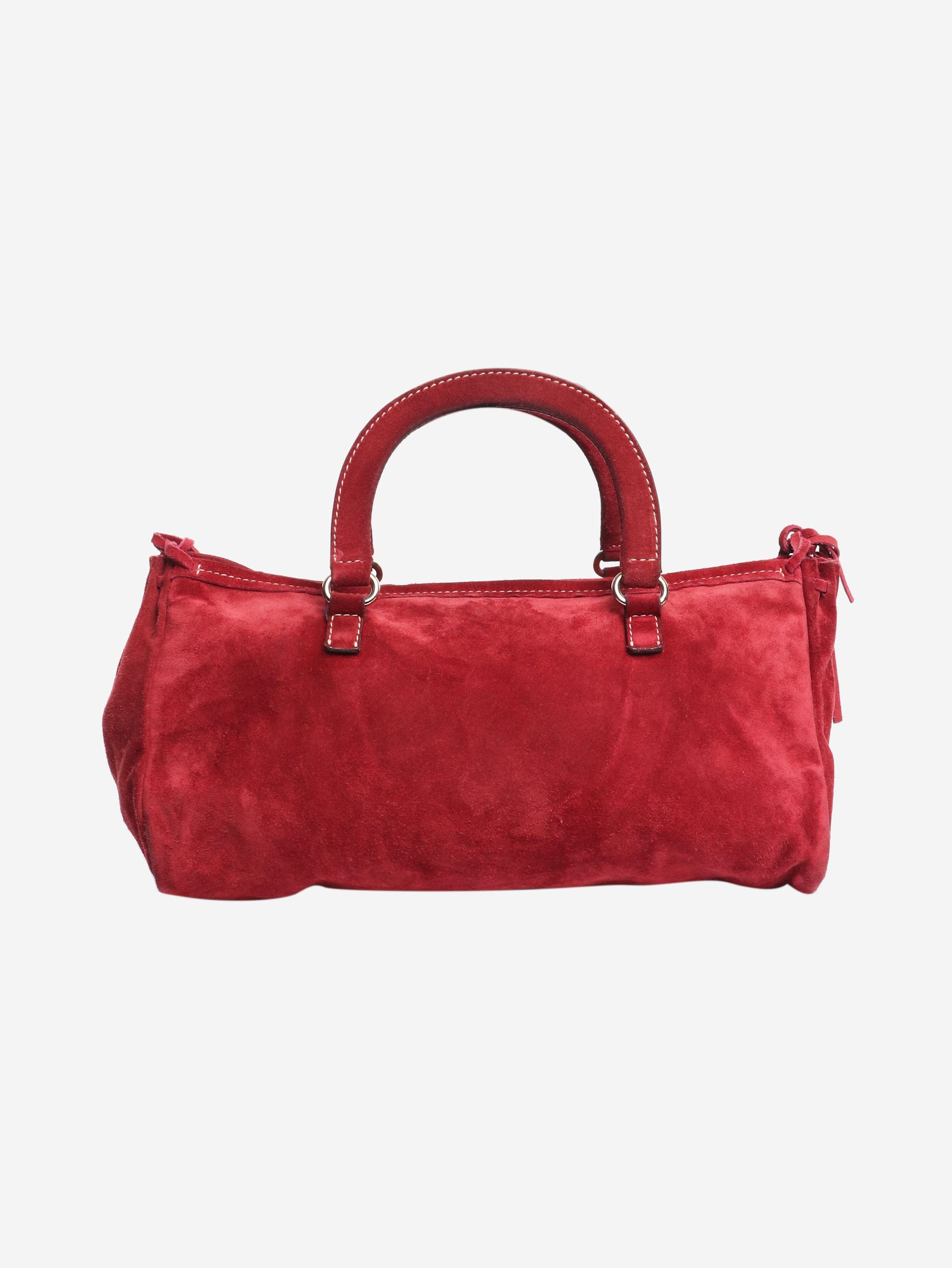 Prada Vintage 2002 Burgundy suede shoulder bag Size ONE SIZE - 1 Thumbnail