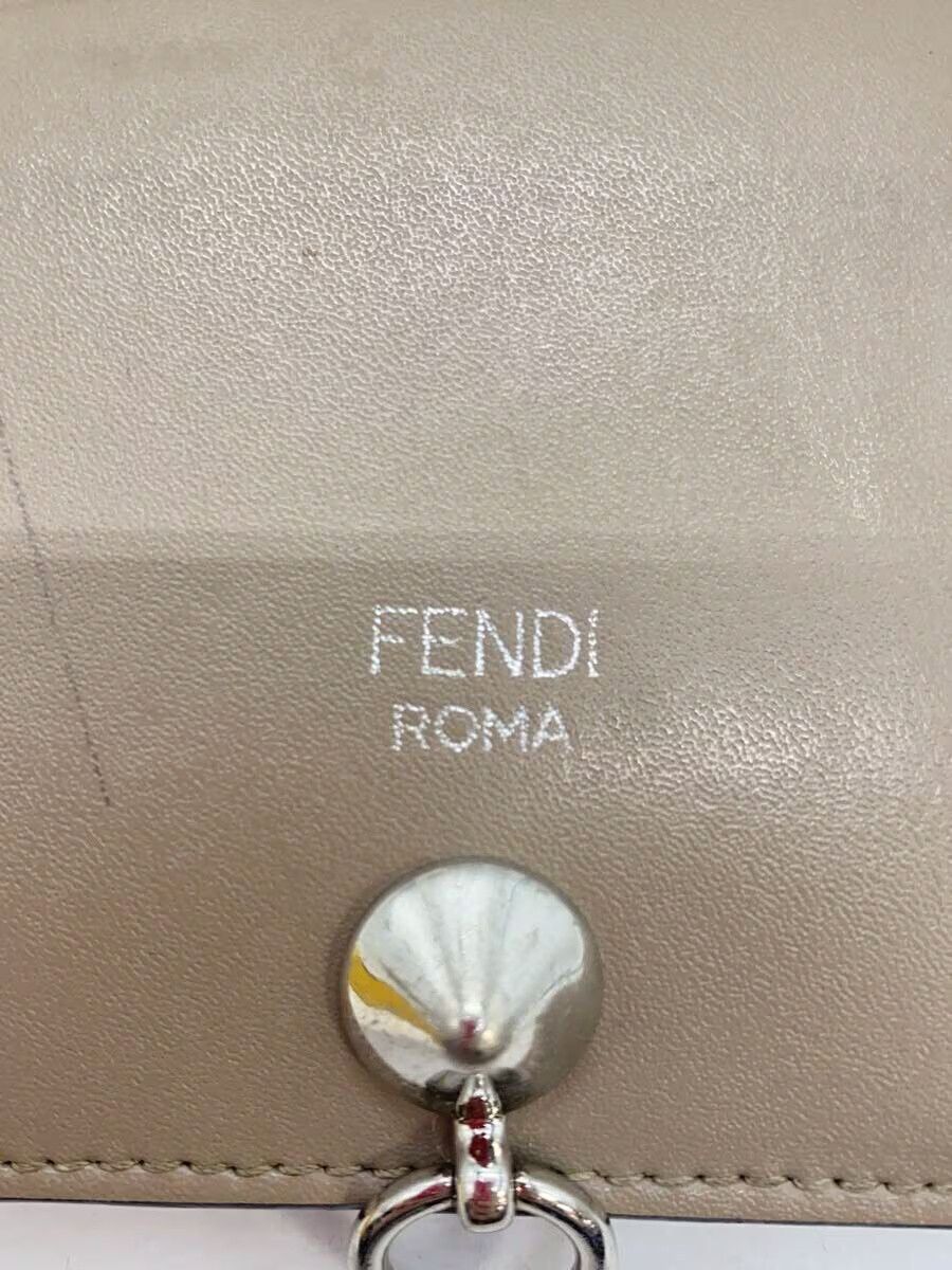 Fendi Fendi By The Way Leather Bi-Fold Wallet Beige Size ONE SIZE - 3 Thumbnail