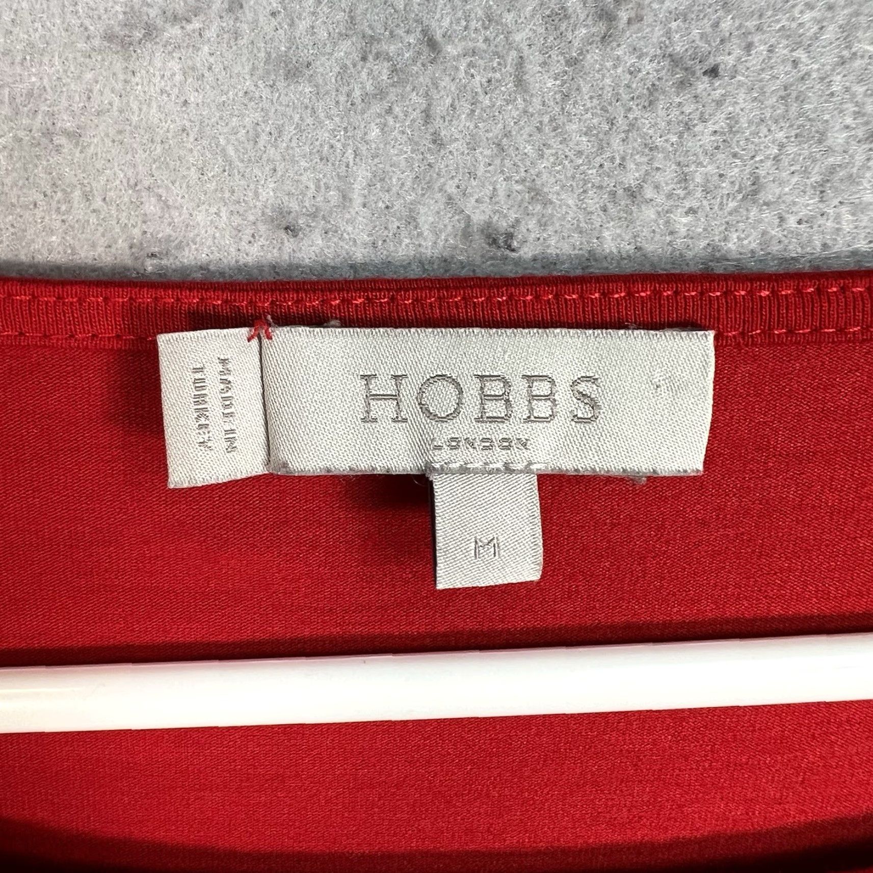 Vintage VINTAGE Hobbs London Boat Neck Blouse Womens Medium Red 3/4 Sleeve Size M / US 6-8 / IT 42-44 - 4 Thumbnail