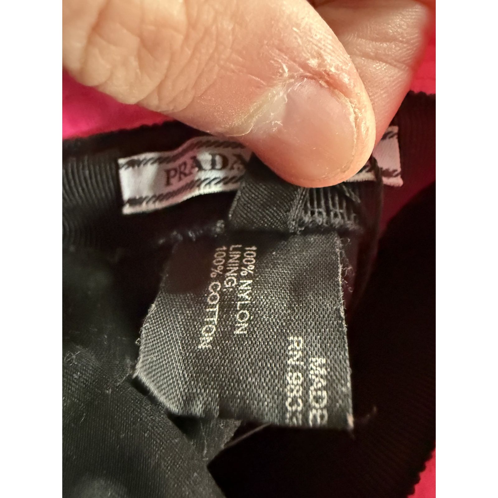 Prada Prada Bucket Hat Pink Nylon Used Medium Size ONE SIZE - 3 Thumbnail