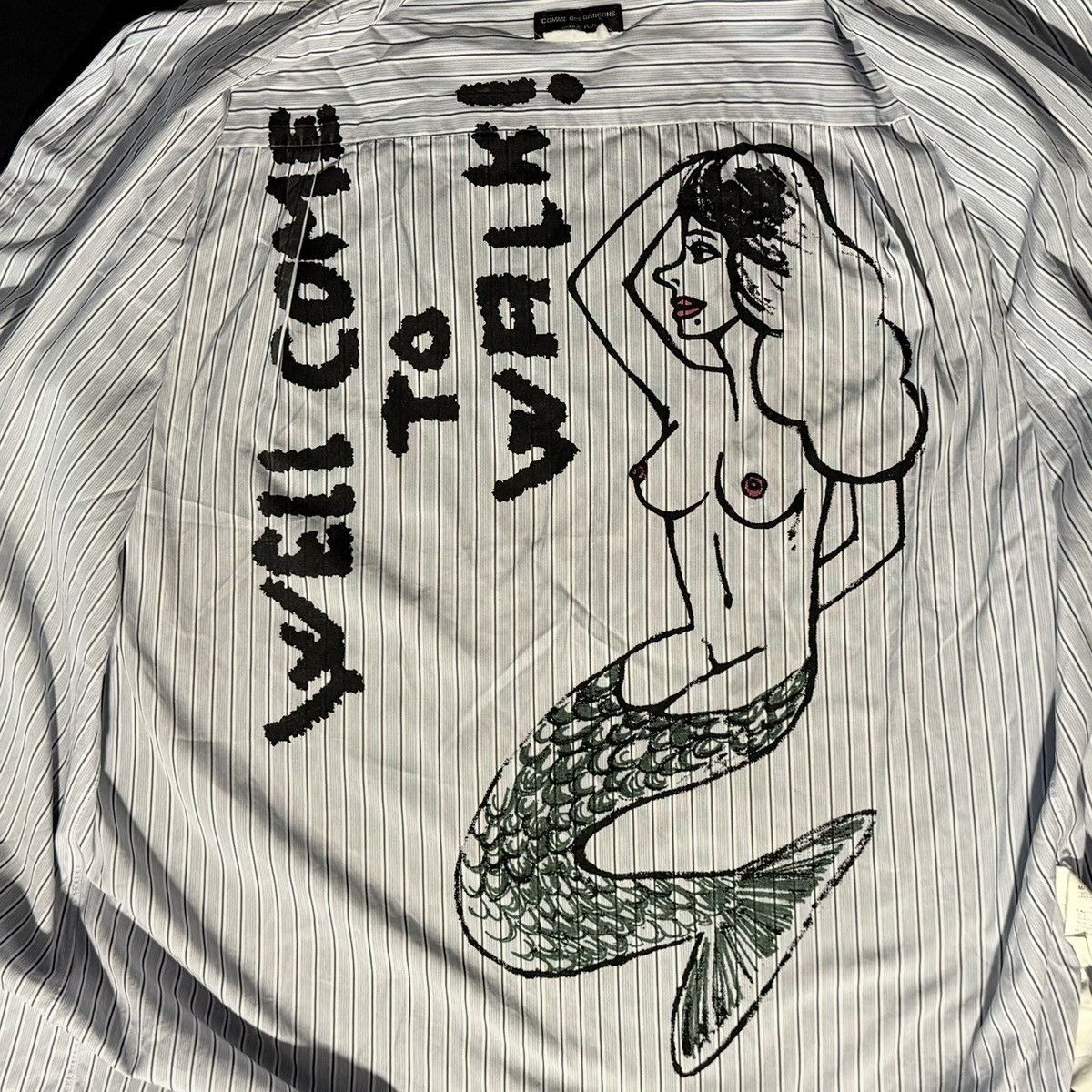 Comme des Garcons Homme Plus Comme des Garcons Homme Plus Mermaid Graffiti Shirt - SS04 Size US L / EU 52-54 / 3 - 4 Thumbnail