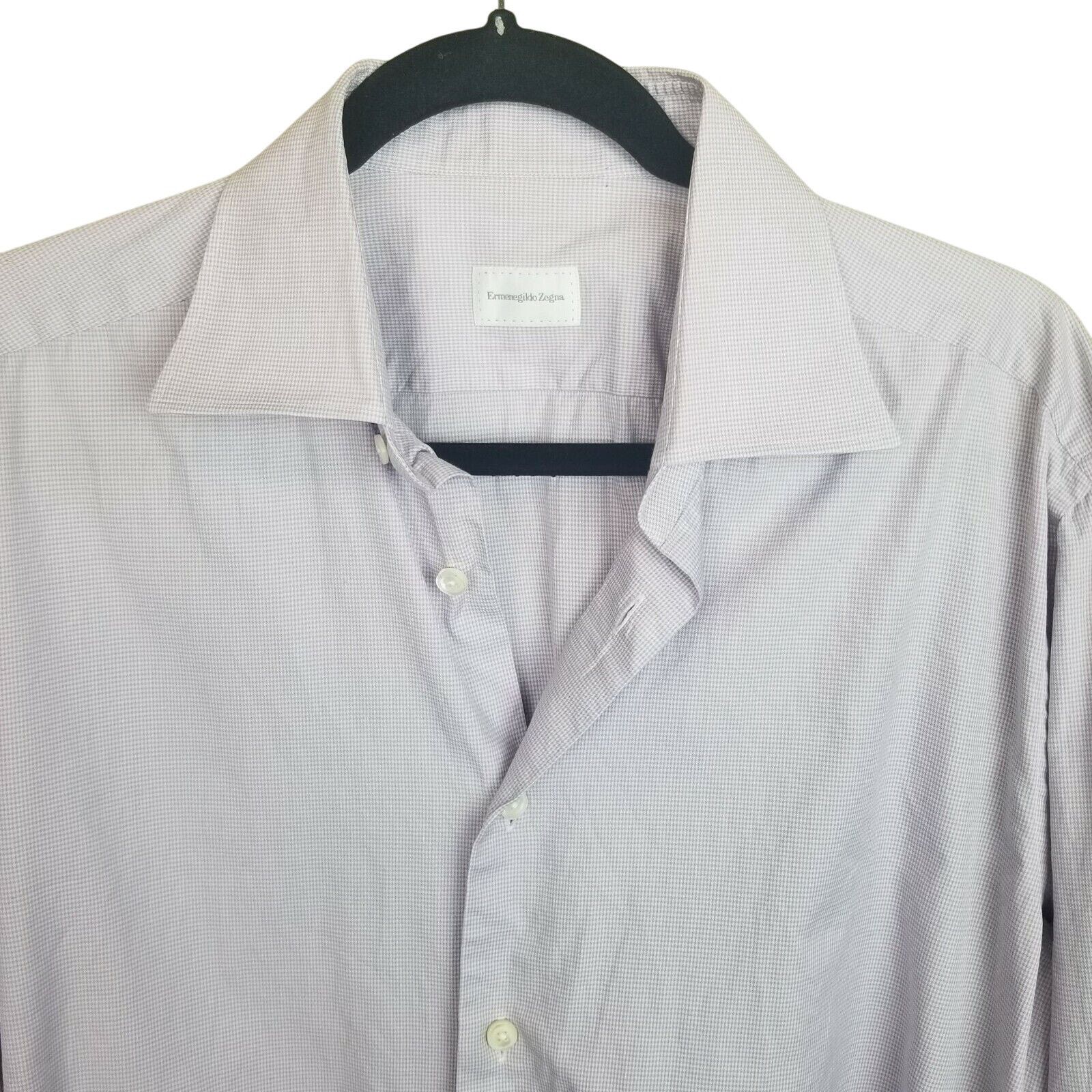 Ermenegildo Zegna Ermenegildo Zegna Mens Dress Shirt Sze 42R Boardroom Luxury Size US L / EU 52-54 / 3 - 2 Thumbnail