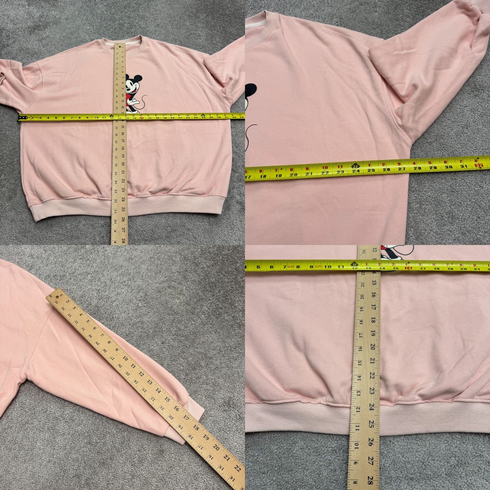 Vintage Showing Mickey Mouse Graphic Pullover Sweatshirt Womens Small Pink Crew Neck Sweatshirt Pink Mickey Mouse Disney Graphic Womens Small Size M / US 6-8 / IT 42-44 - 8 Thumbnail