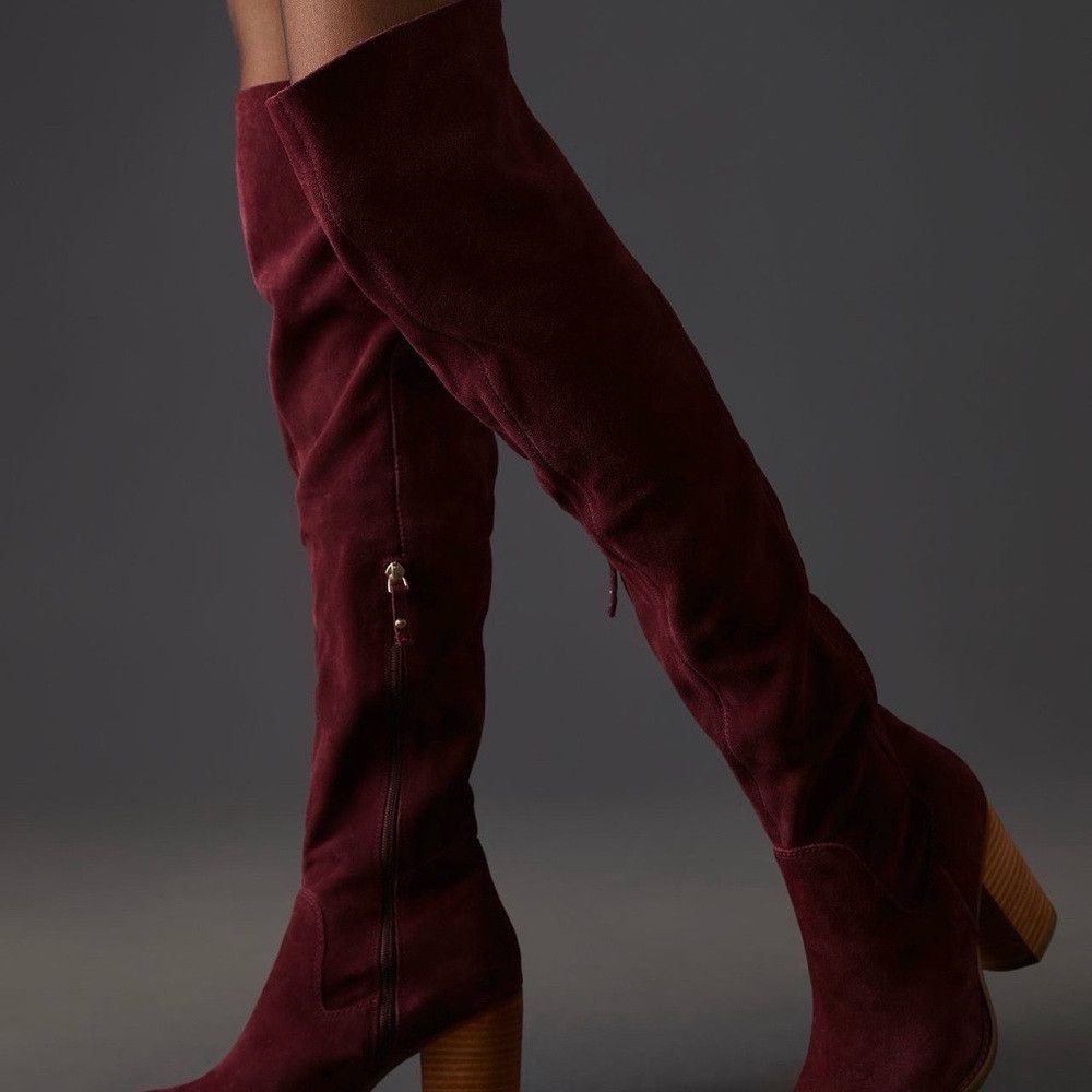 Anthropologie Free people over the knee suede boot Kelsi Dagger Brooklyn 9 Size US 9 / IT 39 - 3 Thumbnail