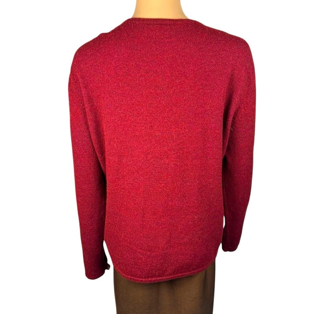 Other Vintage Cricket Lane Wool Blend Embroidered Felted Dark Red Size M / US 6-8 / IT 42-44 - 3 Thumbnail