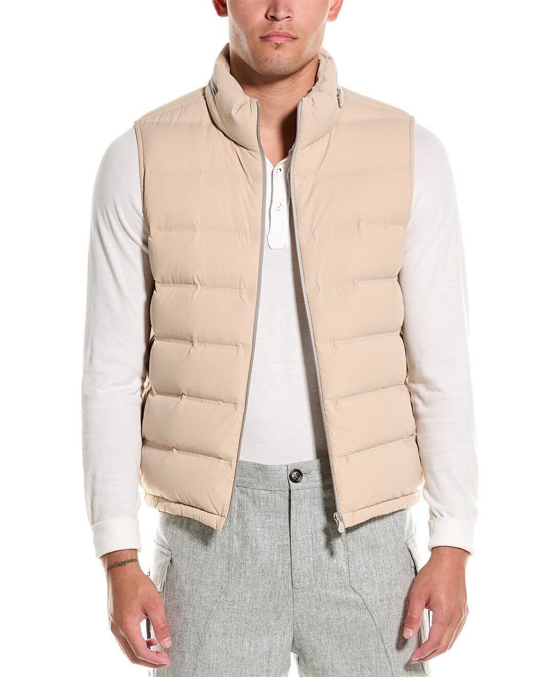 Brunello Cucinelli Brunello Cucinelli Beige Down Padded Vest Size US L / EU 52-54 / 3 - 1 Thumbnail
