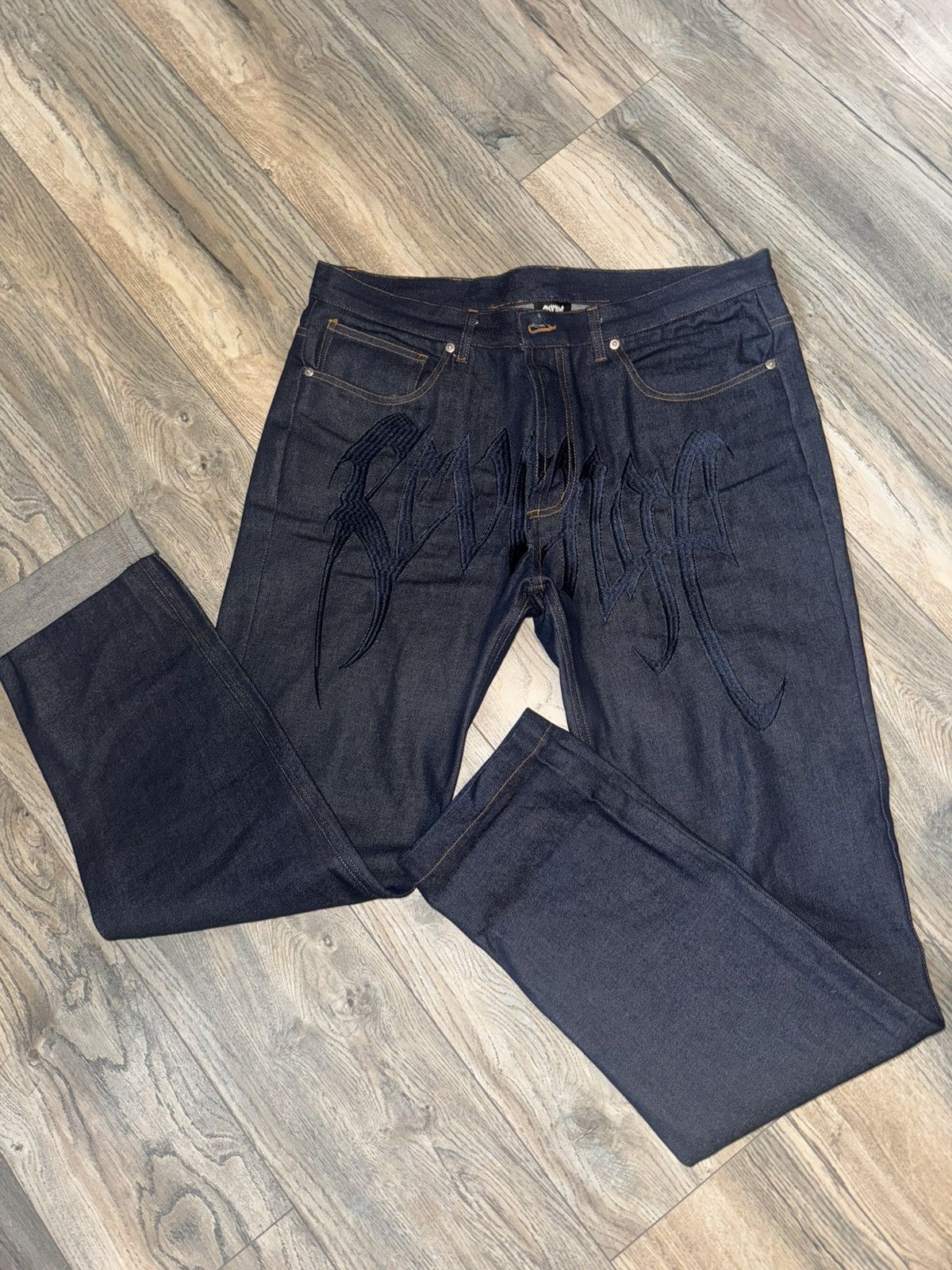 Revenge Revenge Embroidered Denim pants Size US 32 / EU 48 - 1 Thumbnail