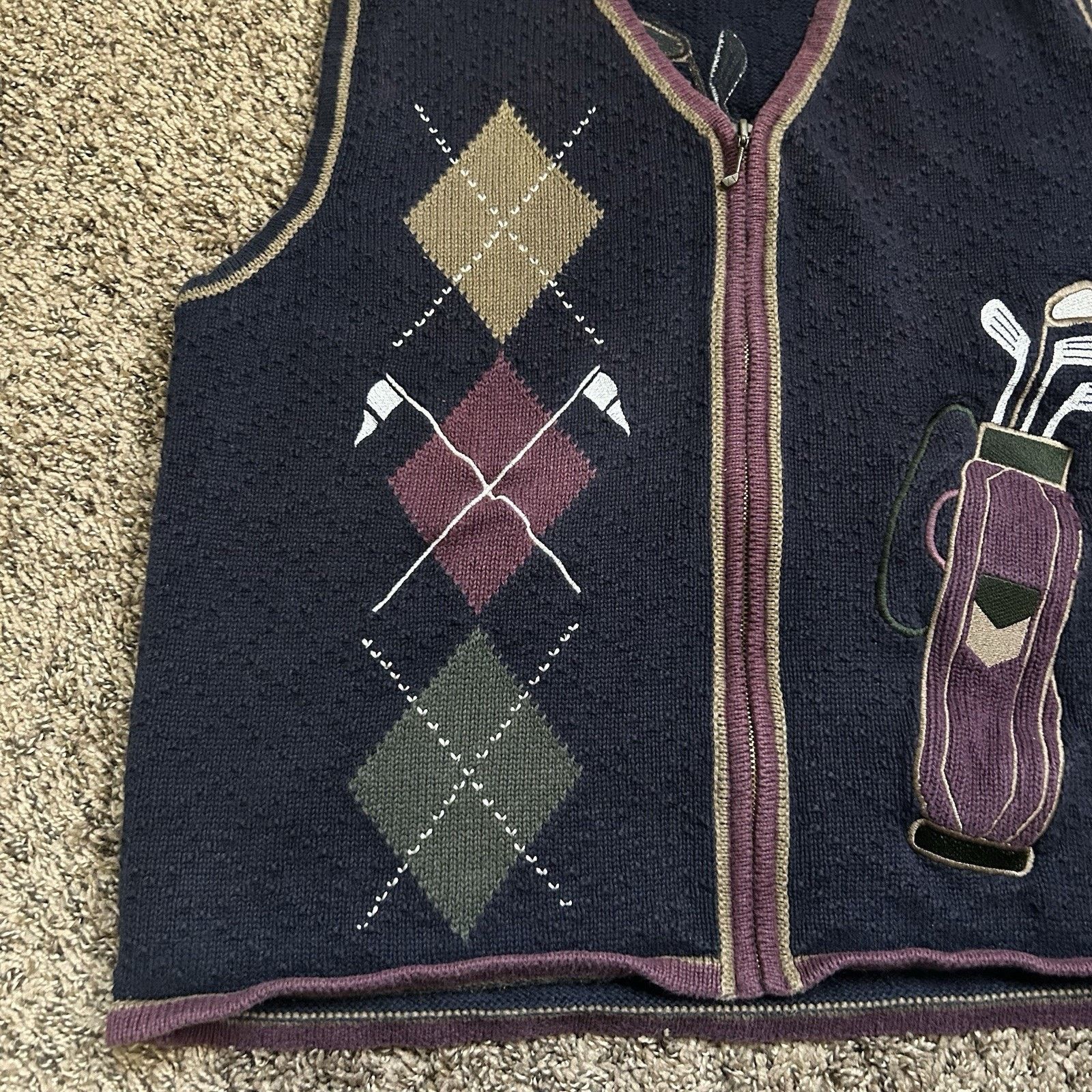 Other Vintage Christopher & Banks Embroidered Golf Vest Size XL Size XL / US 12-14 / IT 48-50 - 3 Thumbnail