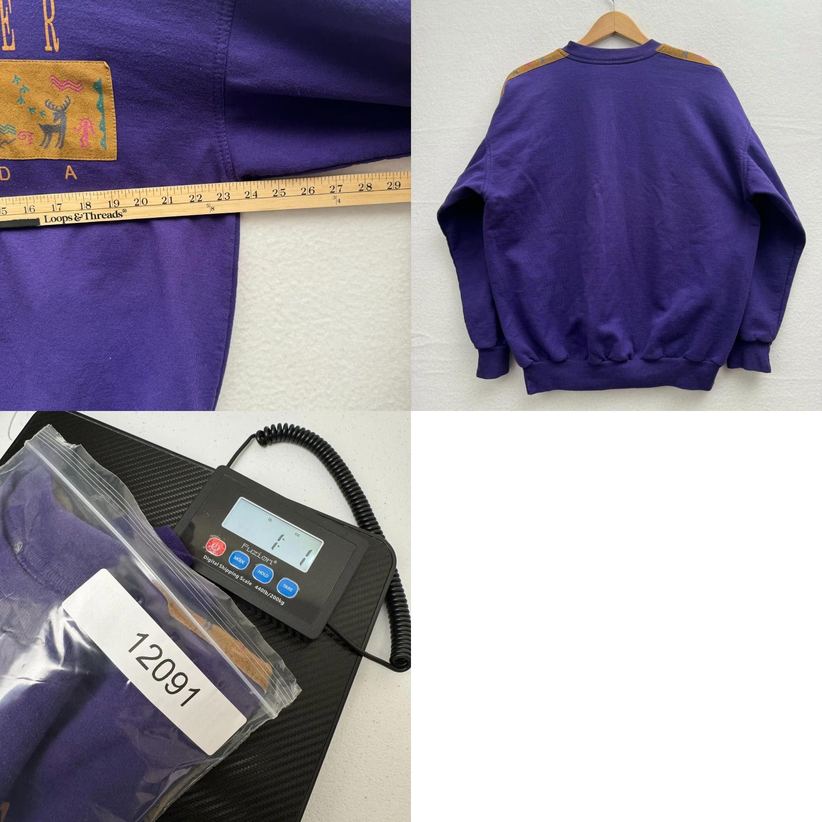 CO VINTAGE The Pacific Shirt Co Vancouver Med Suede Patch Purple Sweatshirt Canada 90s Mens M Pullover Shirt Size US M / EU 48-50 / 2 - 8 Thumbnail