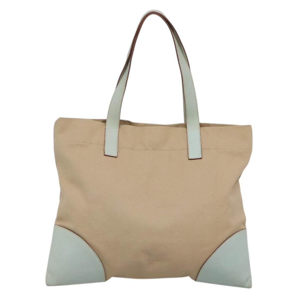 Prada PRADA Tote Bag Canvas Beige Silver Size ONE SIZE - 3 Thumbnail