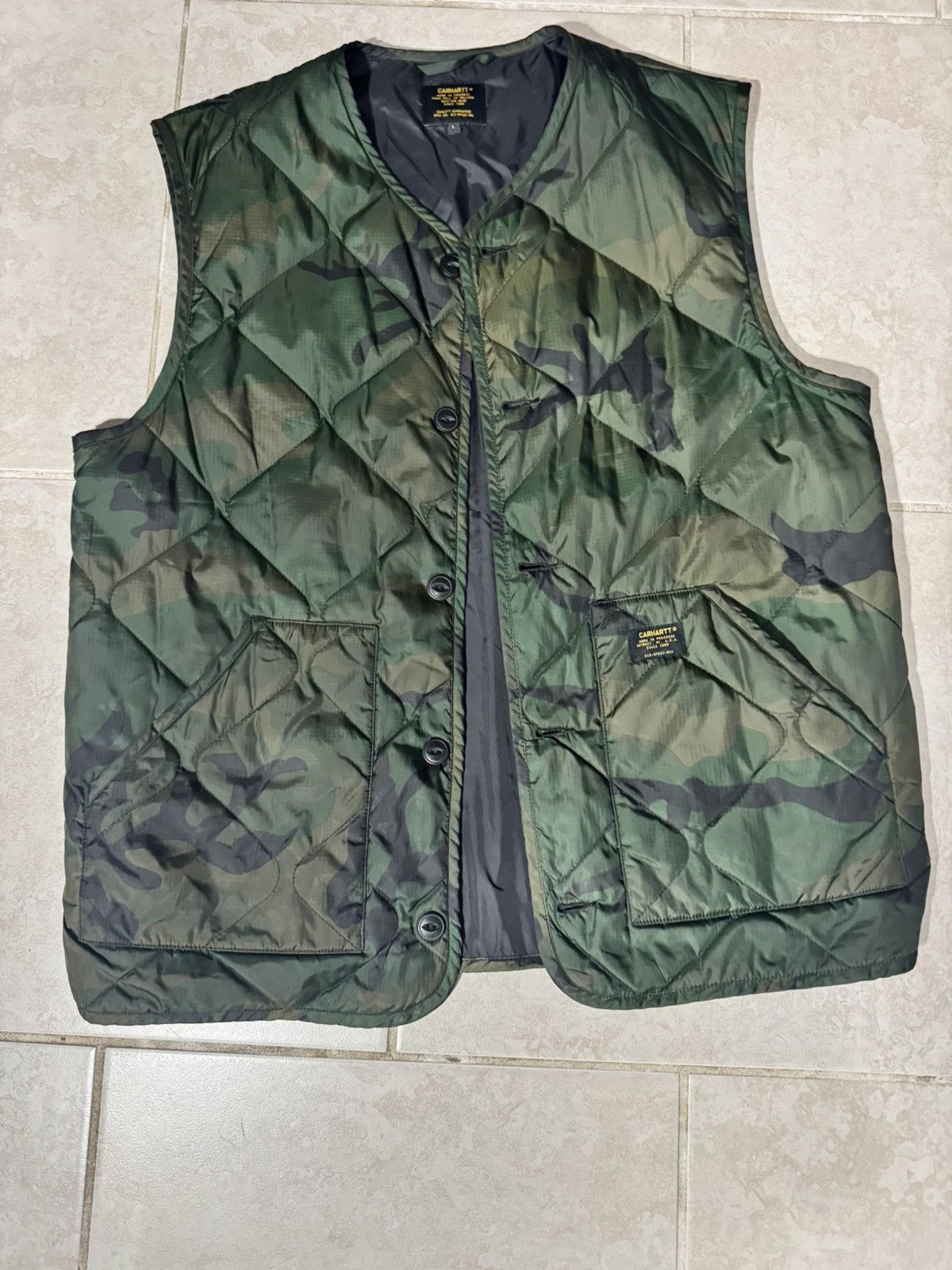 Carhartt Wip Men’s liner vest by Carhartt working in progress Size US L / EU 52-54 / 3 - 1 Thumbnail