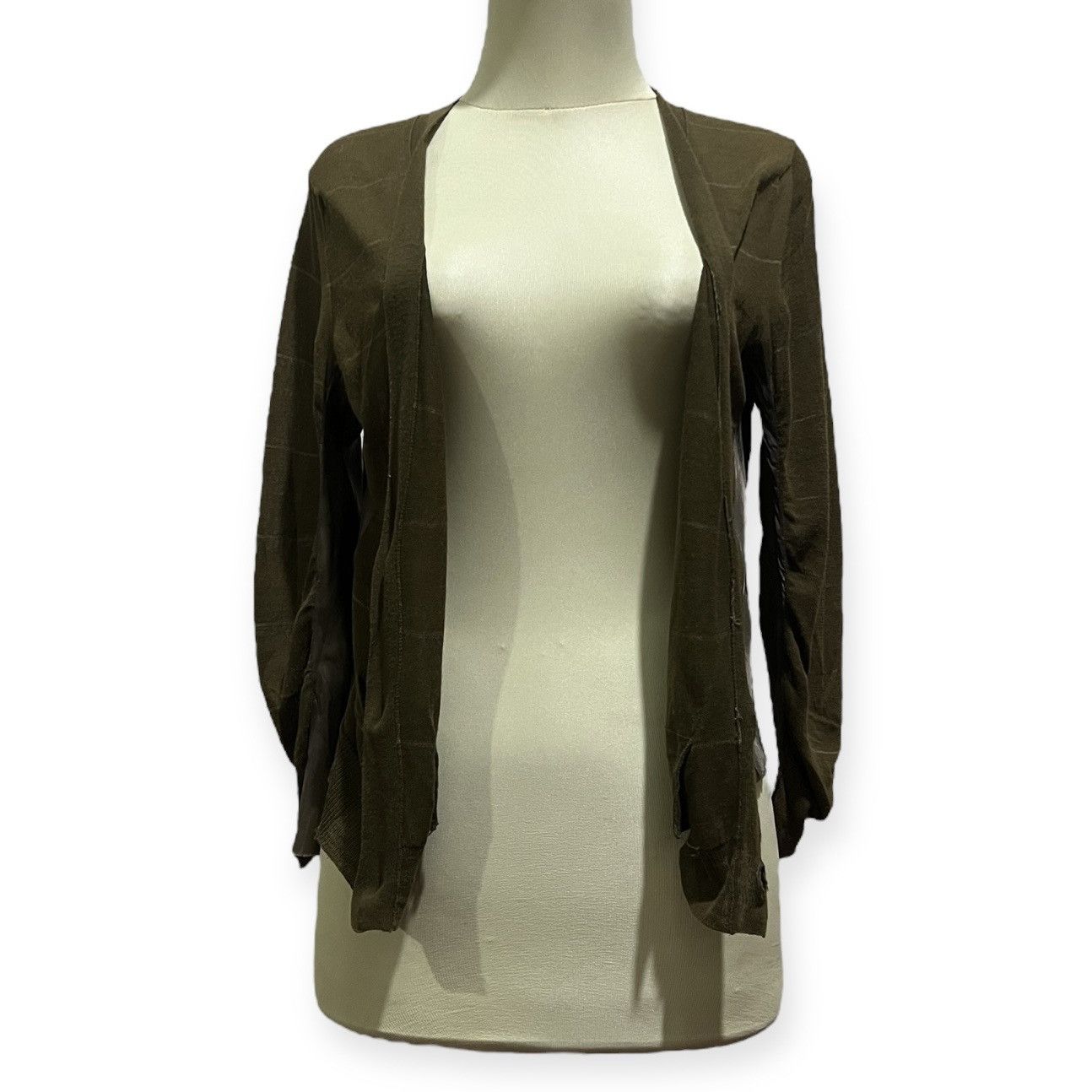 Sacai Sacai Olive Green Cardigan Size S / US 4 / IT 40 - 6 Thumbnail