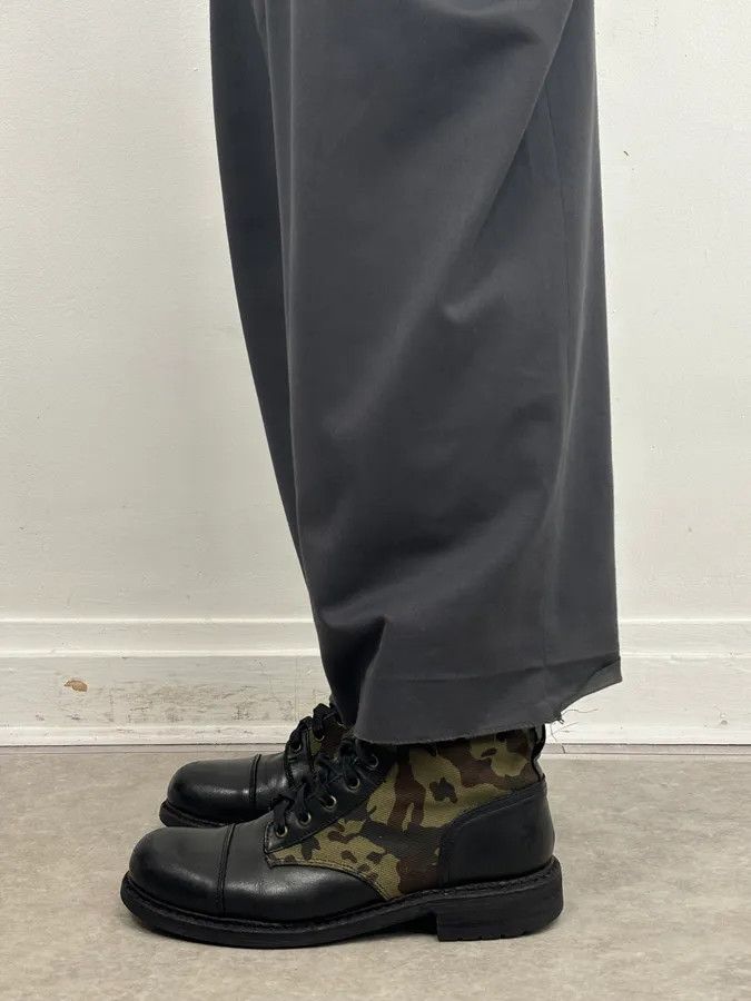 Diesel Diesel Black Leather Camouflage Military Lace-Up Boots Size US 10 / EU 43 - 3 Thumbnail