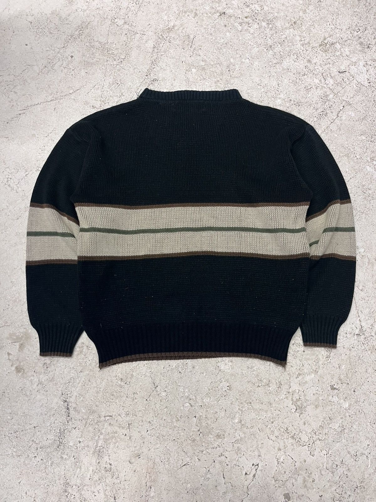 Vintage Vintage black patterned knit sweater Size US L / EU 52-54 / 3 - 4 Thumbnail