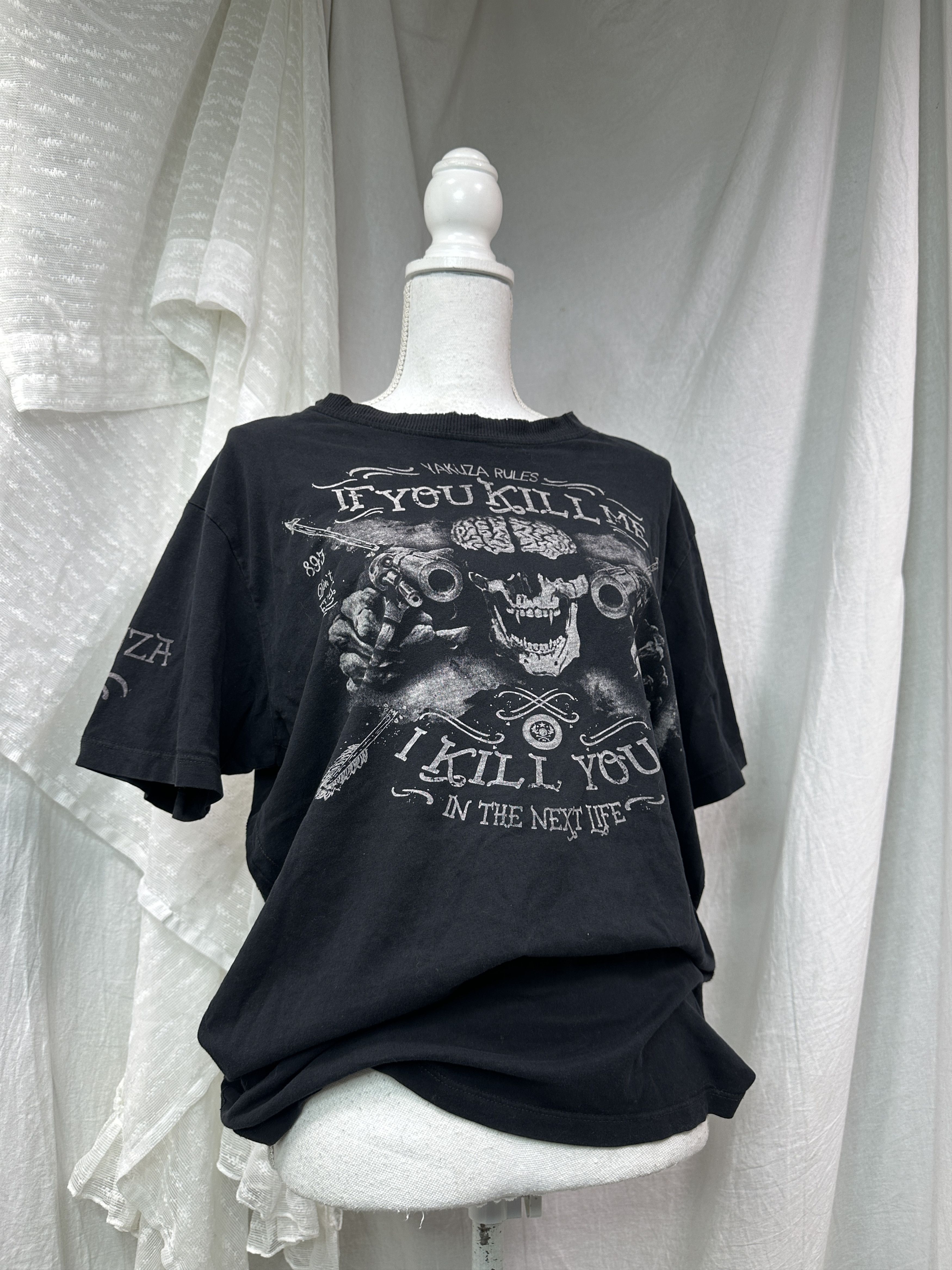 Vintage Vintage Grunge Opium Oversize Skull Print T-shirt Y2K Size US XXL / EU 58 / 5 - 1 Thumbnail