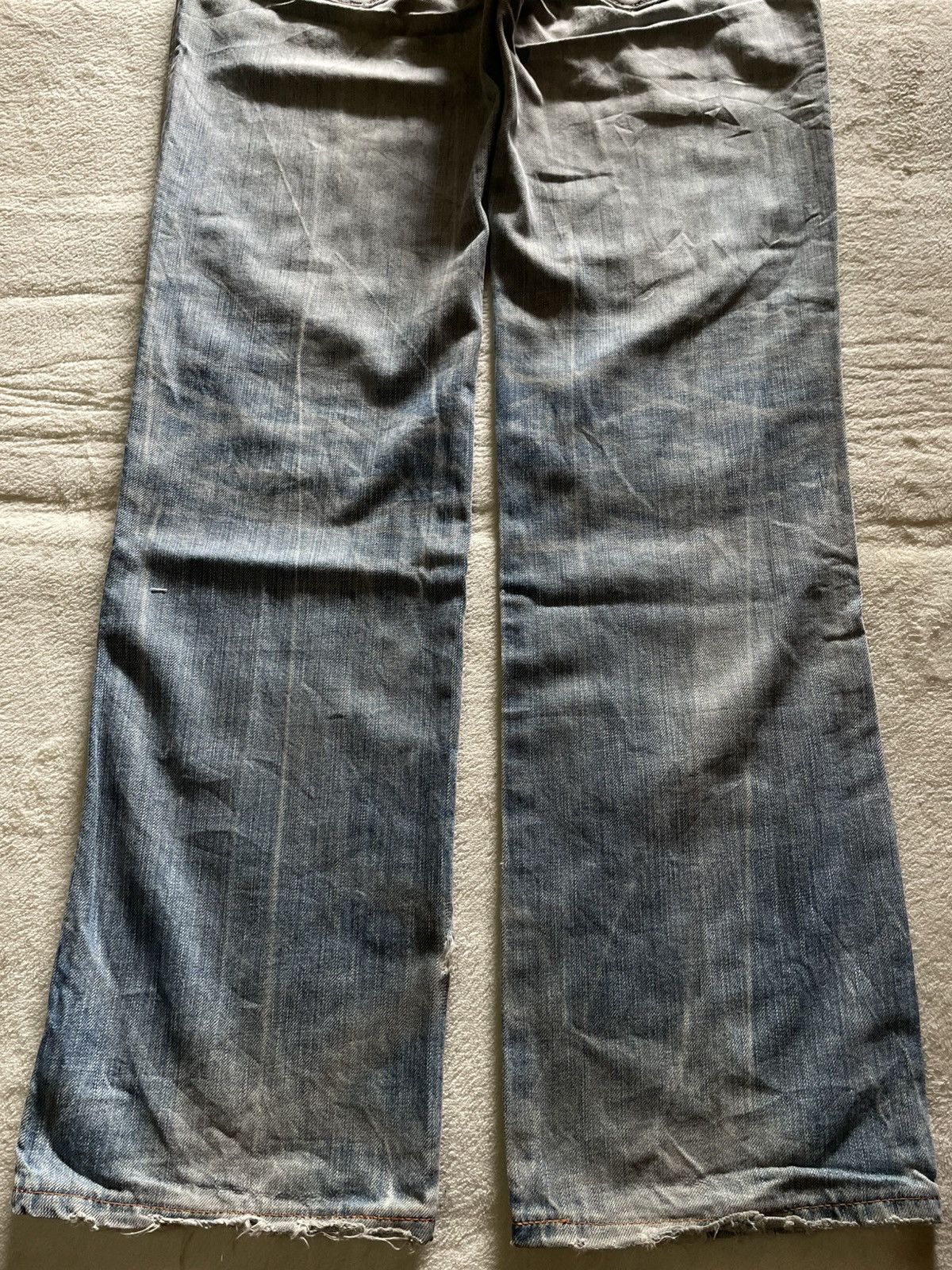 Edwin Vintage Edwin Boot Cut Mudwash Faded Distress Denim Jeans Size US 32 / EU 48 - 12 Thumbnail