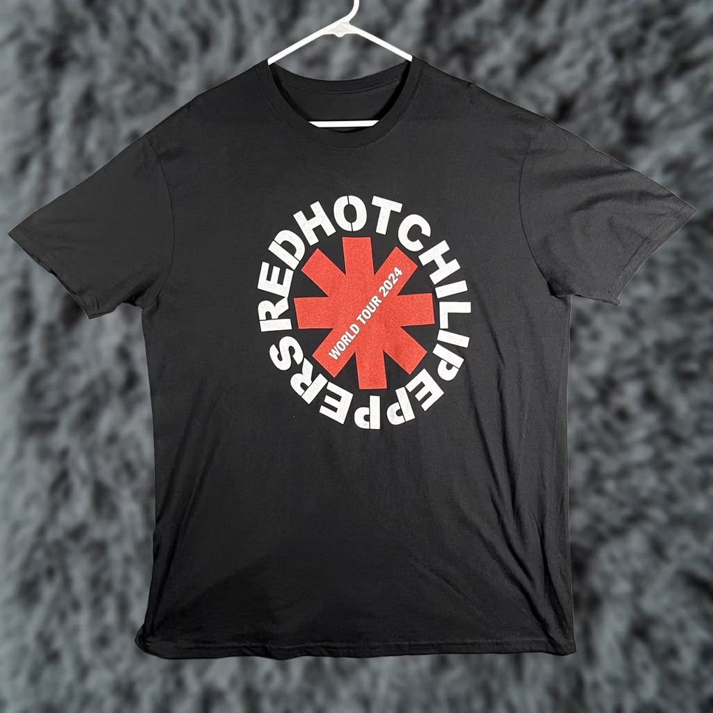 Vintage Red Hot Chili Peppers Shirt Mens 2XL Black 2024 World Tour Band Tee Rock Size US XXL / EU 58 / 5 - 1 Thumbnail