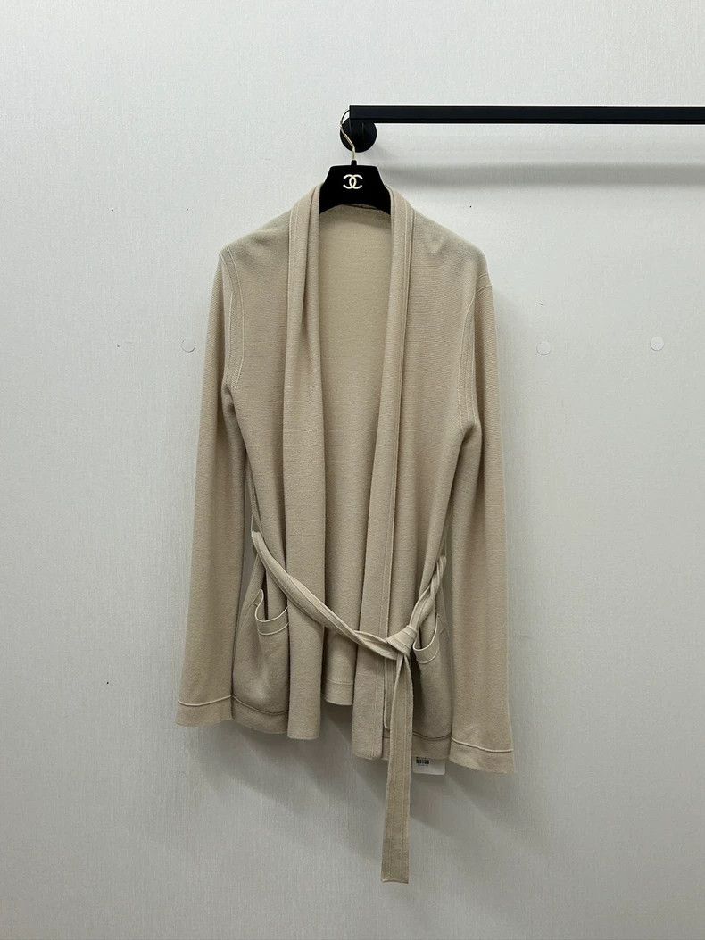 Loro Piana LORO PIANA Camel colored cashmere open shirt sleeveless kn Size L / US 10 / IT 46 - 3 Thumbnail
