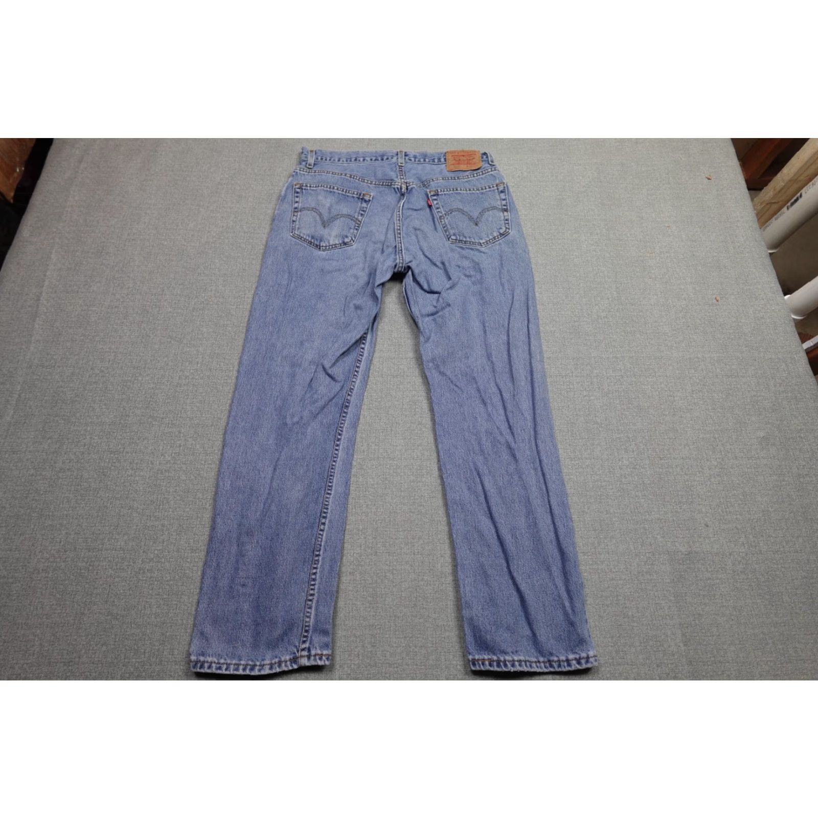 Levi's Levi's 505 Jeans Men 36x32 Blue Relaxed Fit Light Wash Denim 100% Cotton Size US 36 / EU 52 - 5 Thumbnail