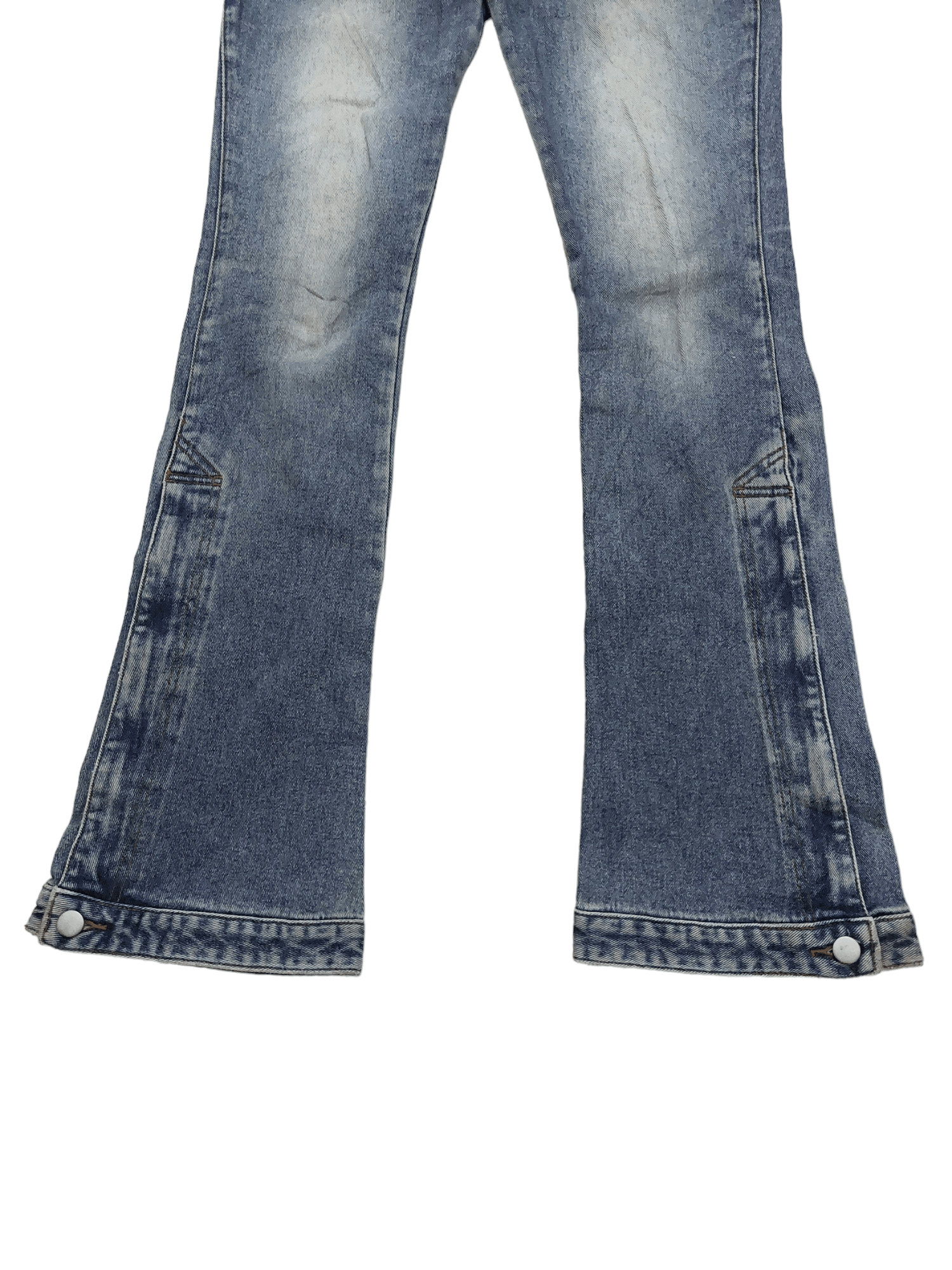 Designer × Japanese Brand Algonquins Wide Leg Zipper Low Rise Unisex PantsDenim Size US 30 / EU 46 - 5 Thumbnail