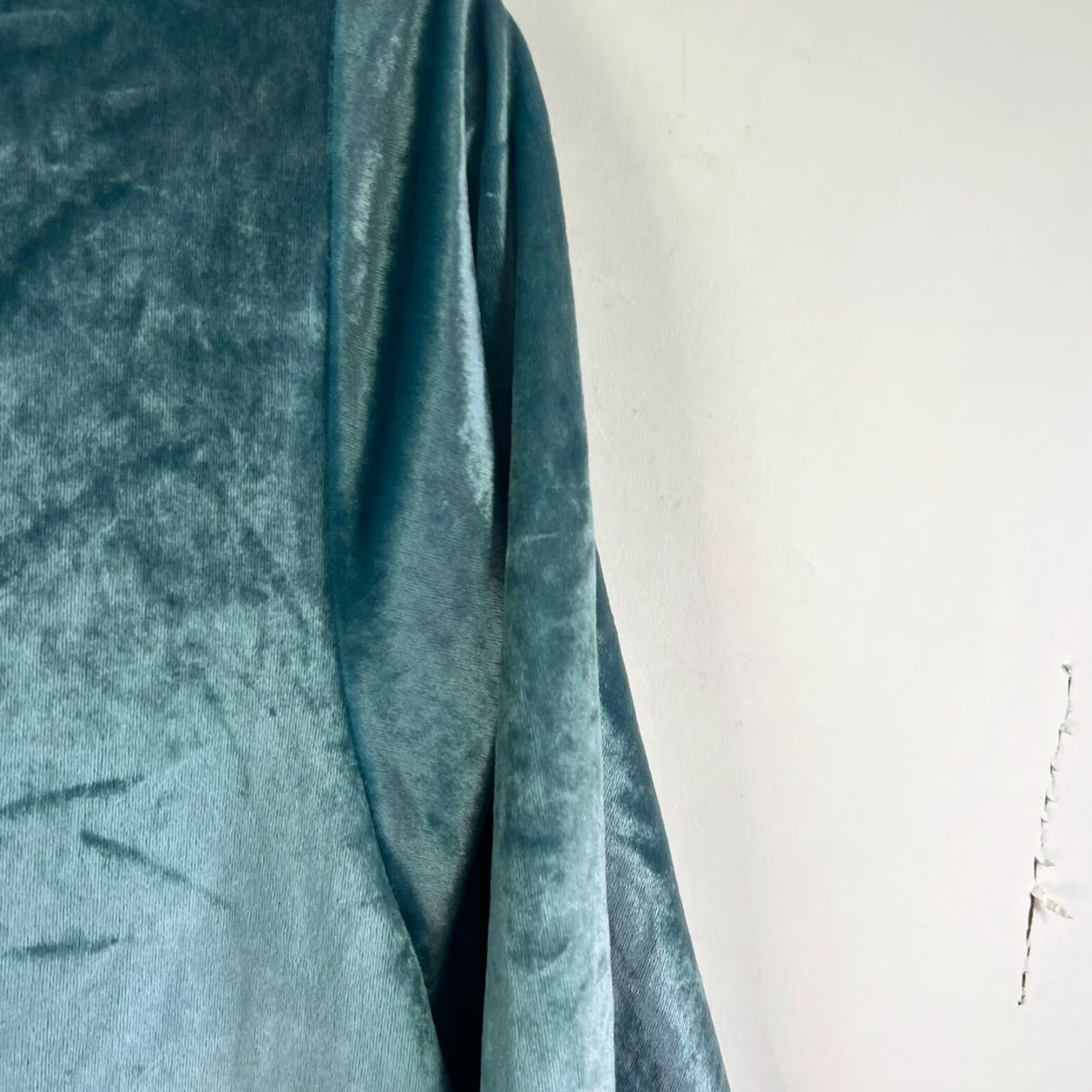 Vintage Vintage Bill Tice Velvet Tunic Top Womens XL Blue Shirt Embellished 1980s Boho Made in USA Size L / US 10 / IT 46 - 2 Thumbnail