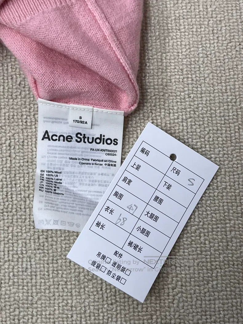 Acne Studios Acne Studios Solid Color Single Breasted V-Neck Long Sleev Size US S / EU 44-46 / 1 - 4 Thumbnail