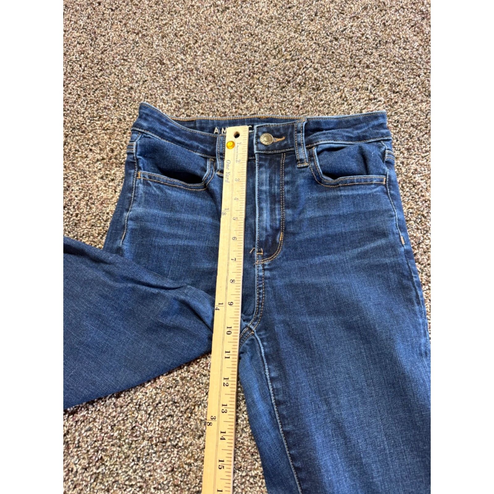 American Eagle Outfitters American Eagle Women's Jeans Size 2 Tall Blue Denim Jegging Long High Rise TALL Womens Jeans Size 26" / US 2 / IT 38 - 4 Thumbnail