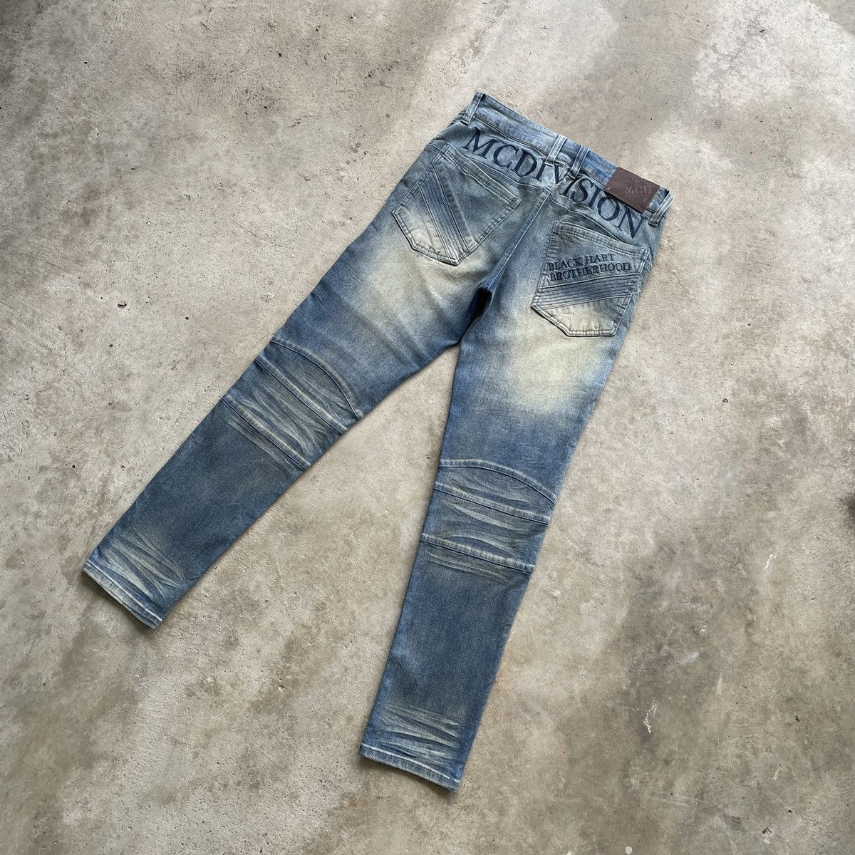 Japanese Brand Vintage Japan MCD Jeans Rusty Embroidery Denim Faded Pants Size US 31 - 12 Thumbnail