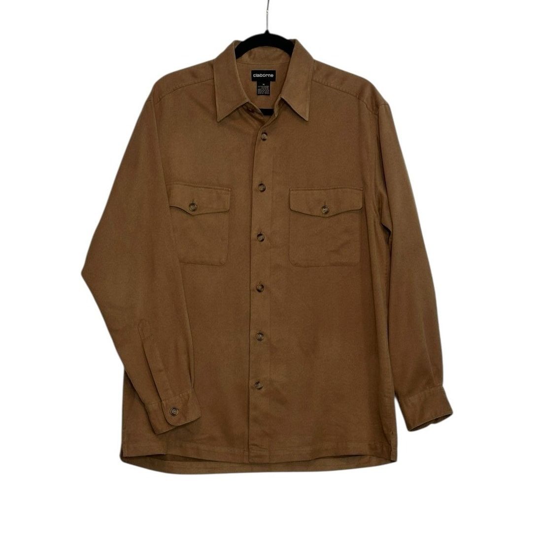 Liz Claiborne Claiborne brown long sleeves worker shirt size medium Size US L / EU 52-54 / 3 - 1 Thumbnail