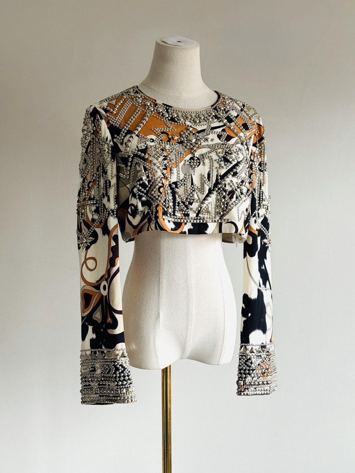 Emilio Pucci Pucci f/w 2014 studded crop top by Peter Dundas Size S / US 4 / IT 40 - 5 Thumbnail