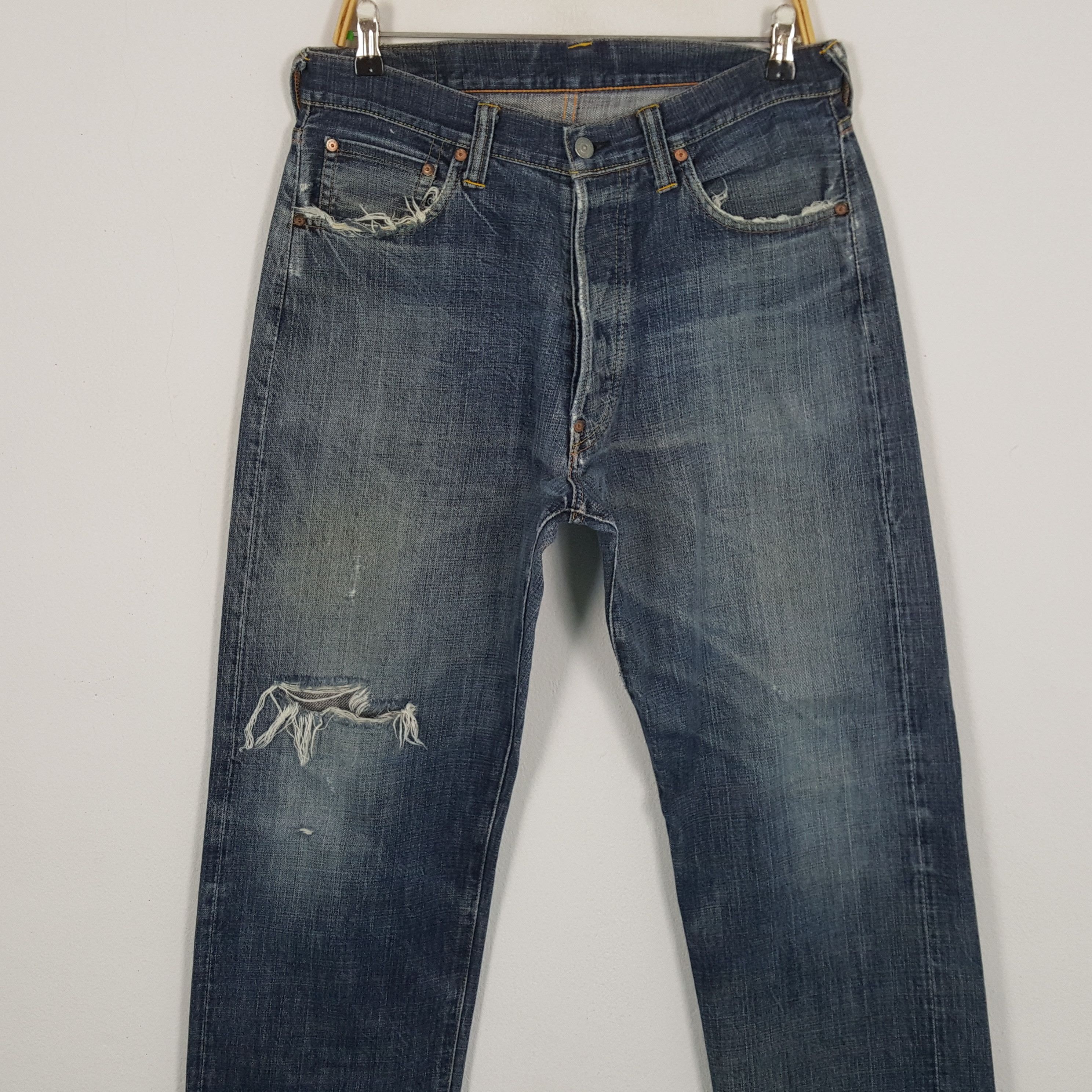 Evisu × Japanese Brand × Vintage Vintage EVISU Japanese Brand Daicock Custom Distressed Jean Size US 32 / EU 48 - 5 Thumbnail