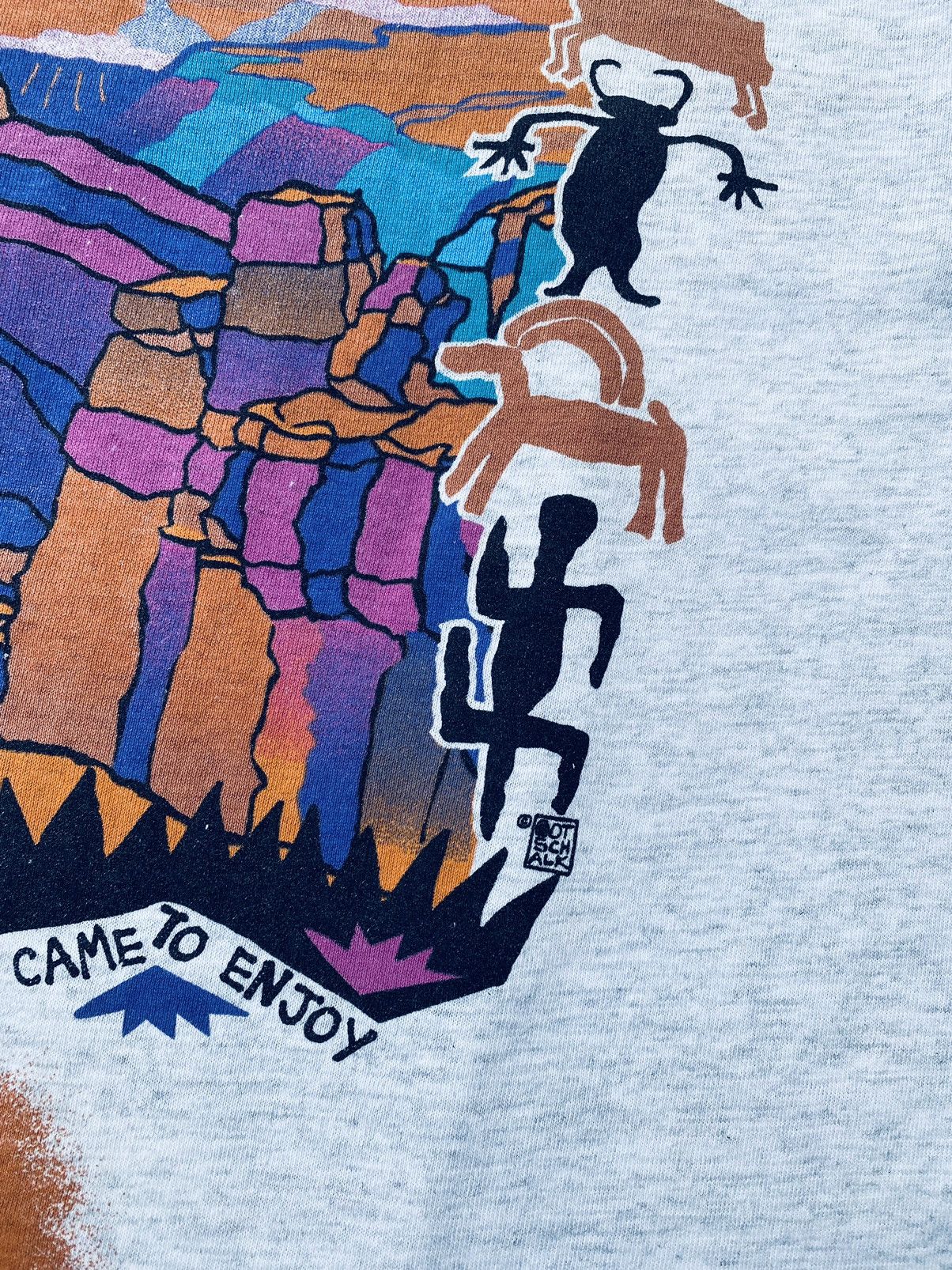 Vintage Vintage 90s Thrashed Grand Canyon Art Tees Size US M / EU 48-50 / 2 - 4 Thumbnail
