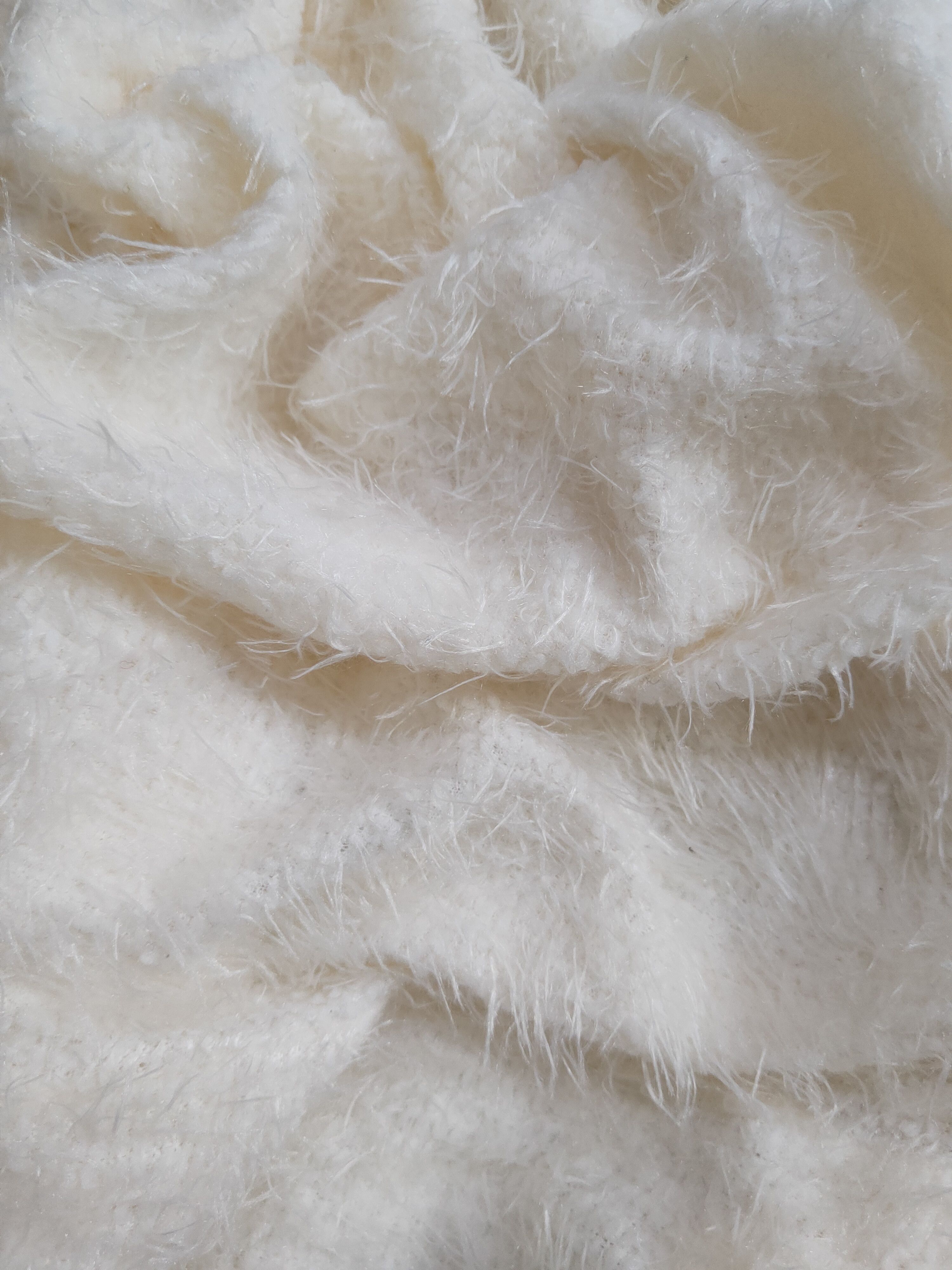 Aran Isles Knitwear Sureve Ivory Shag Shaggy Fur Mohair Knitwear #S2057 Size L / US 10 / IT 46 - 9 Thumbnail