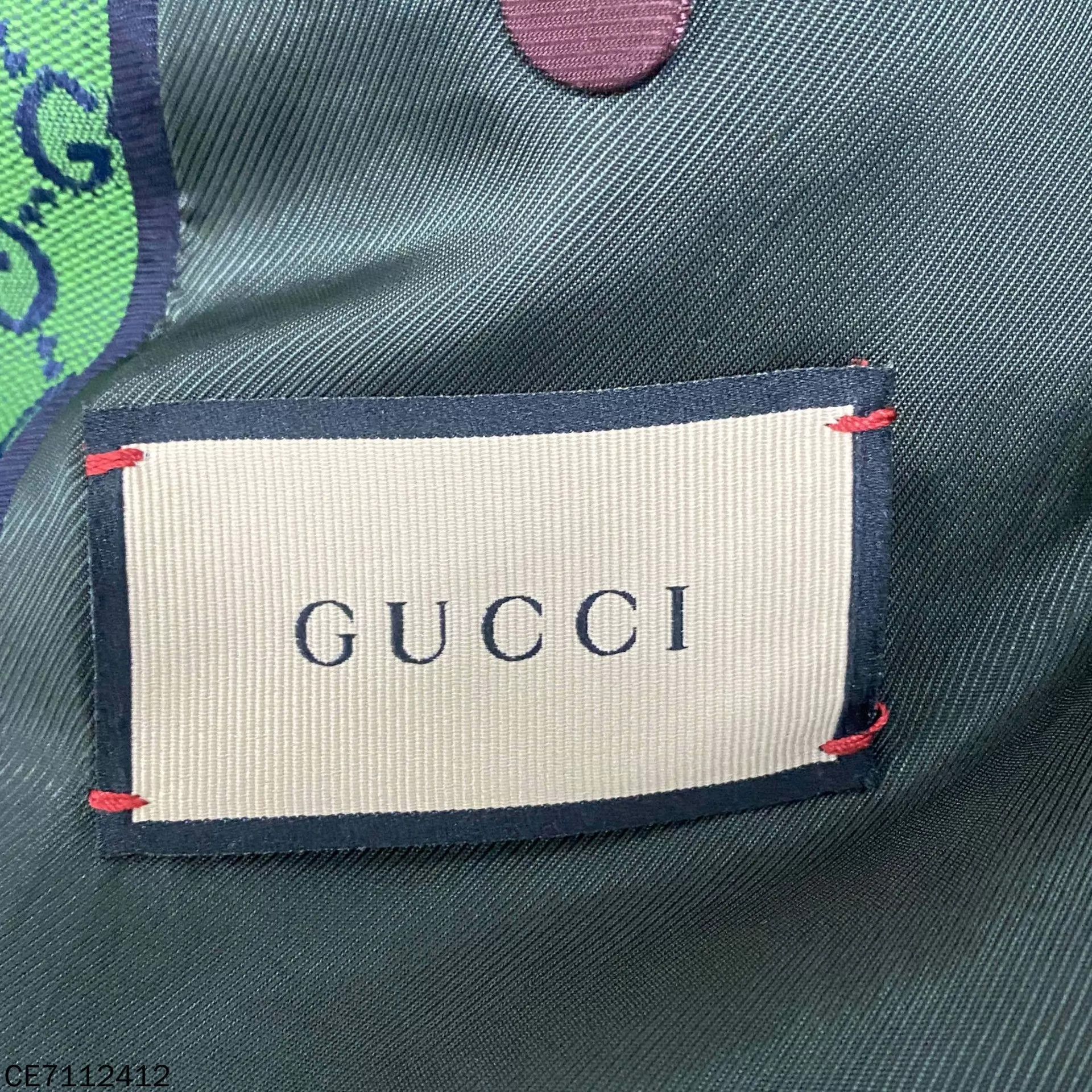 Gucci GUCCI Green Full Logo Suit Jacket 50 Size 50R - 6 Thumbnail