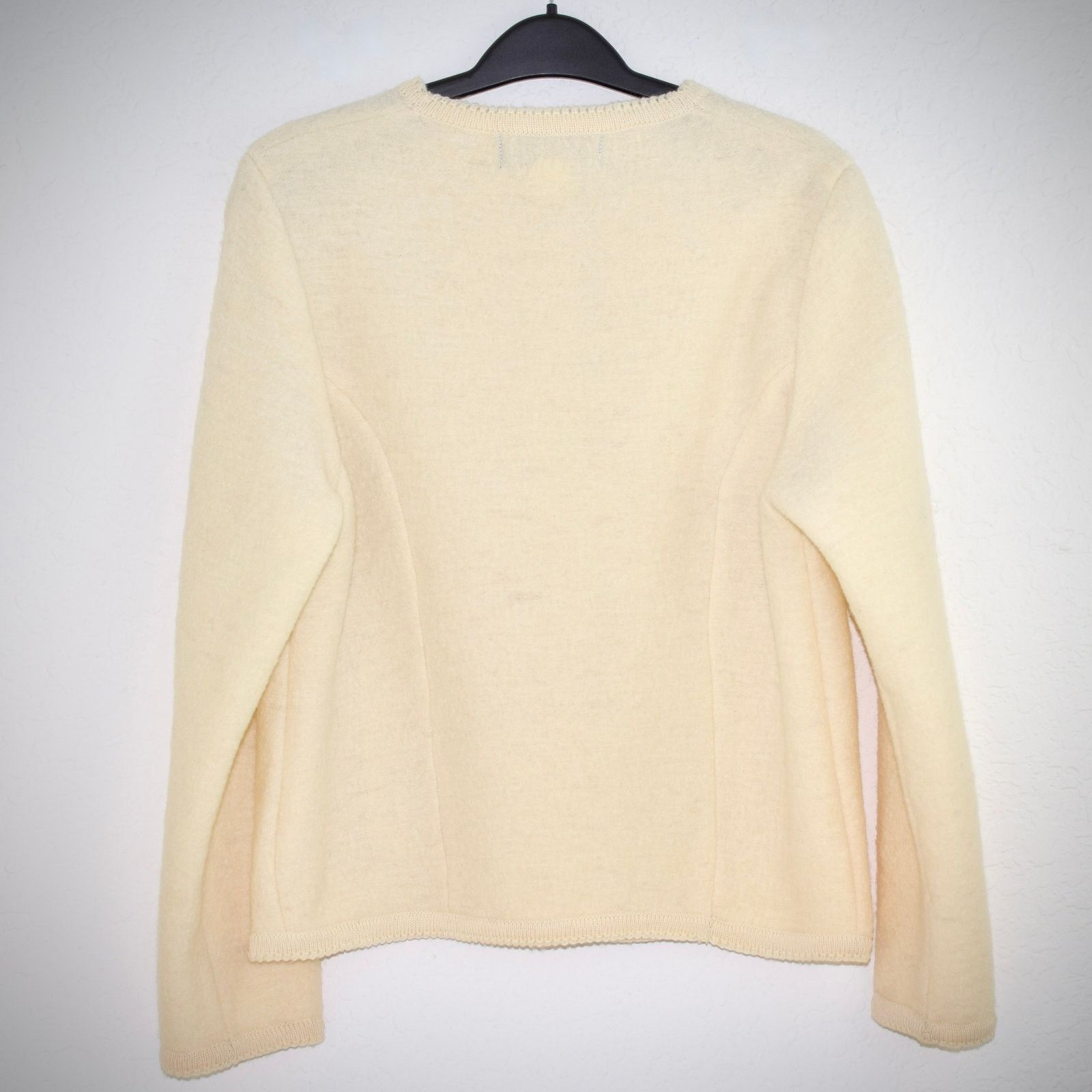 Orvis Vintage Orvis 100% Wool Beige Cardigan, Women's Size 10 Size L / US 10 / IT 46 - 2 Thumbnail