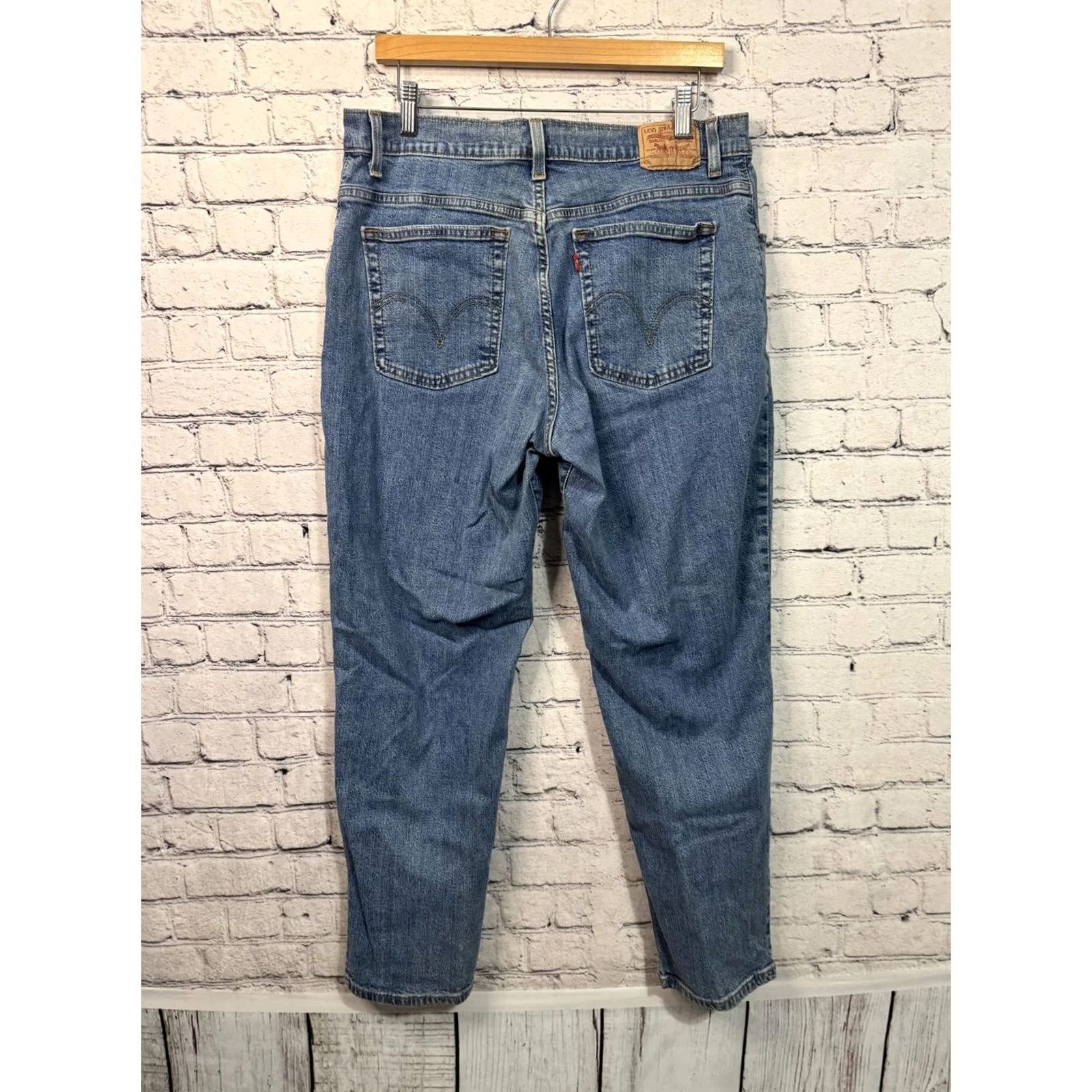 Levi's Levi's Relaxed Tapered Jeans Women 34x28 Denim Blue 34 Regular Cotton Spandex Five-Pocket Vintage No N/A Size 24" / US 00 / IT 34 - 6 Thumbnail