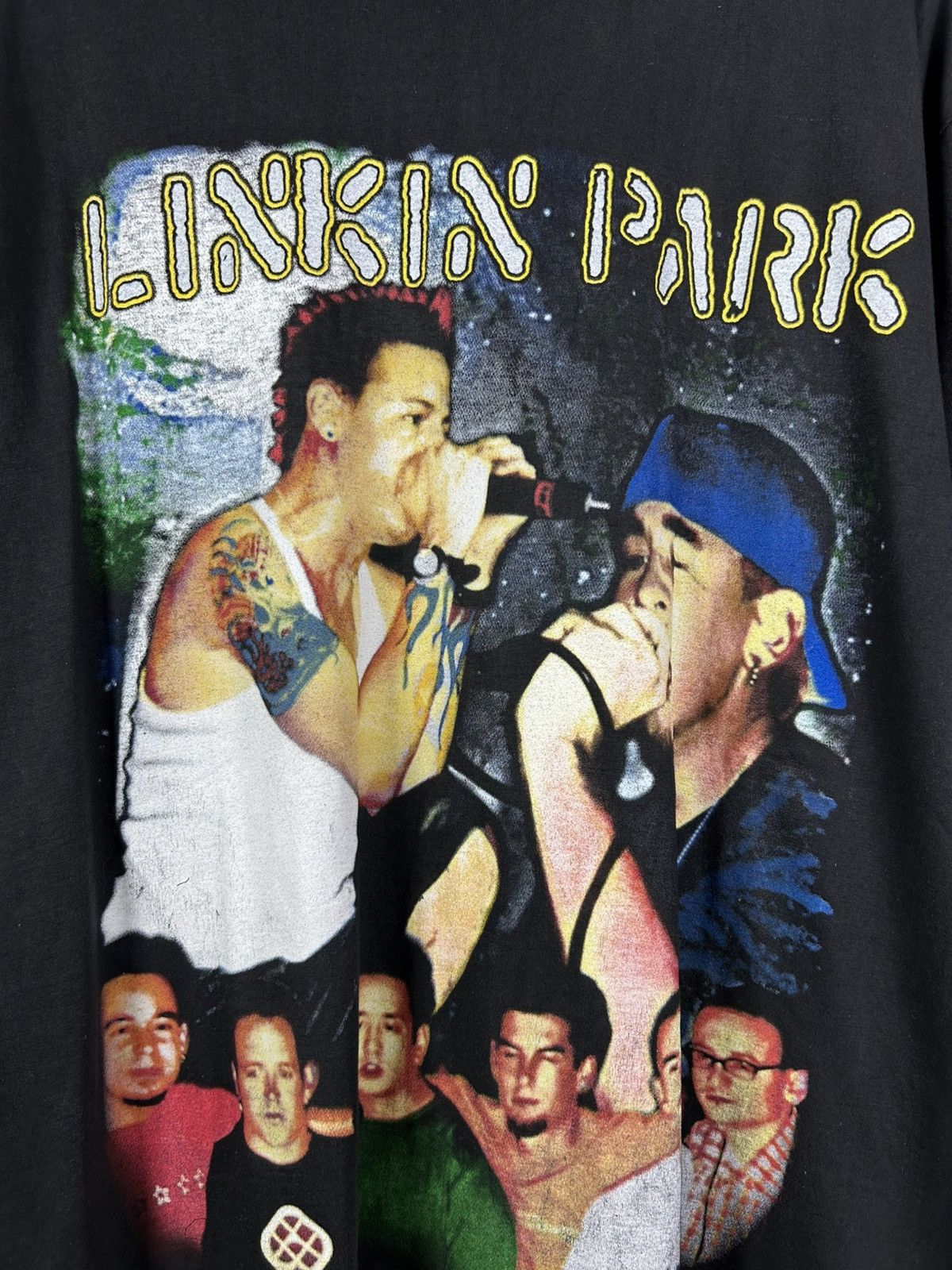Band Tees RARE! Vintage 90s Linkin Park LP Rock Band Black T-Shirt XL Size US XL / EU 56 / 4 - 5 Thumbnail