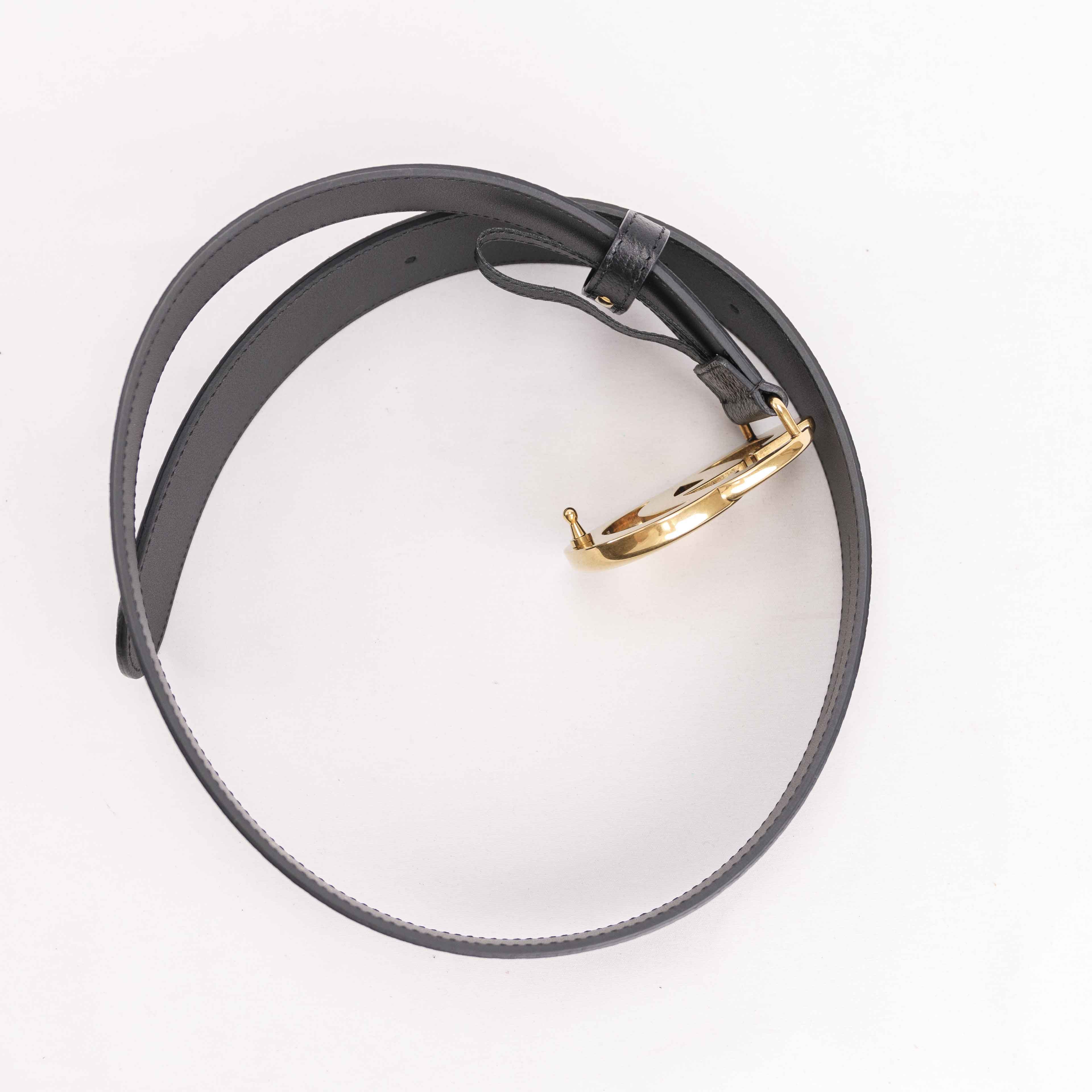 Adidas × Gucci Gucci X Adidas Double Interlocking G Leather Belt Size ONE SIZE - 12 Thumbnail