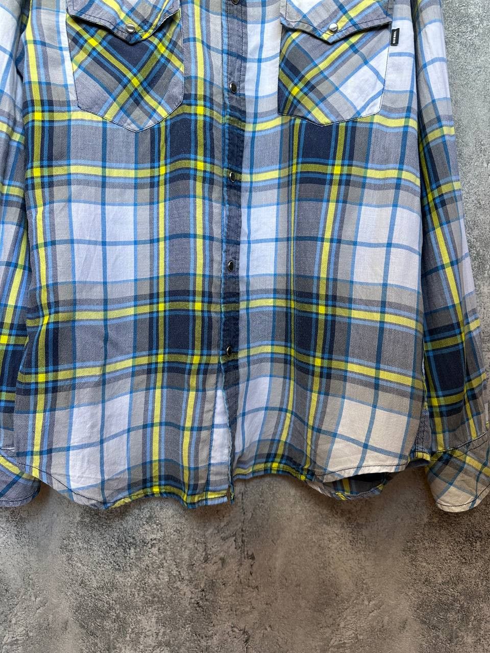 Diesel Diesel Check Shirt 100% Lyocell Button Up Long Sleeve Size US L / EU 52-54 / 3 - 8 Thumbnail