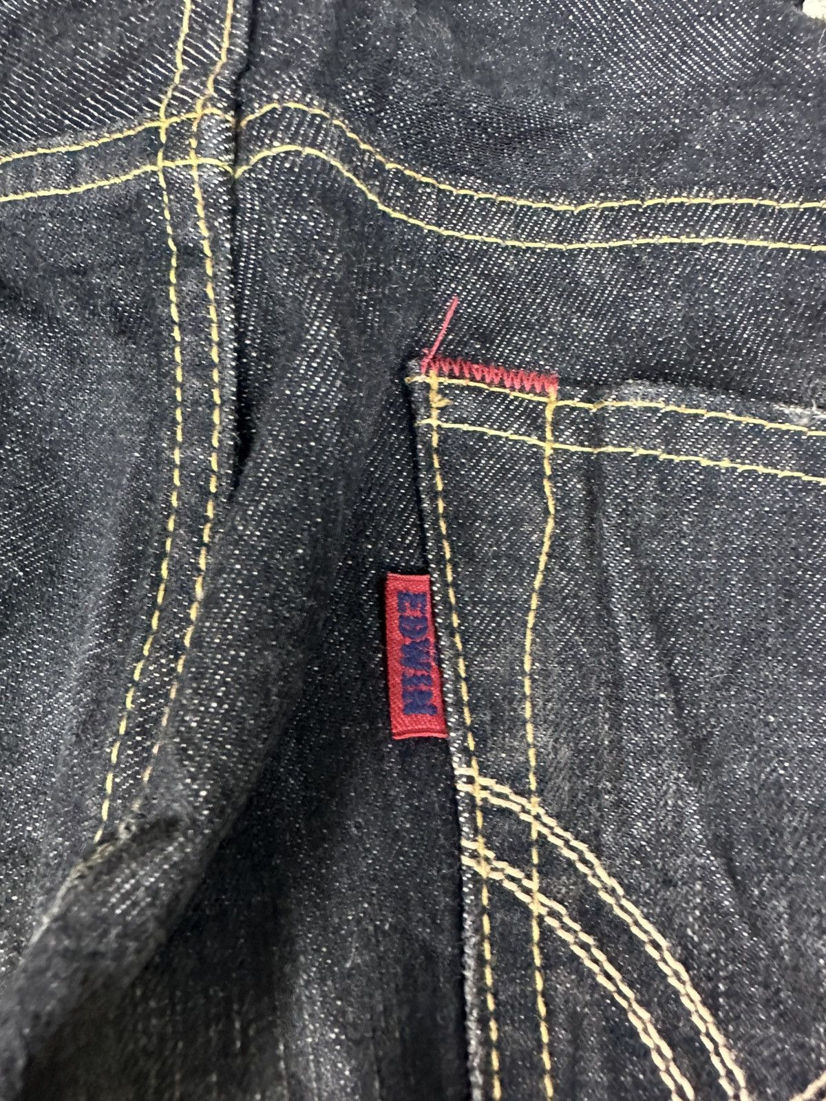 Edwin Vintage Edwin 503 Blue Trip Black Denim 33x34 D775 Size US 33 - 7 Thumbnail