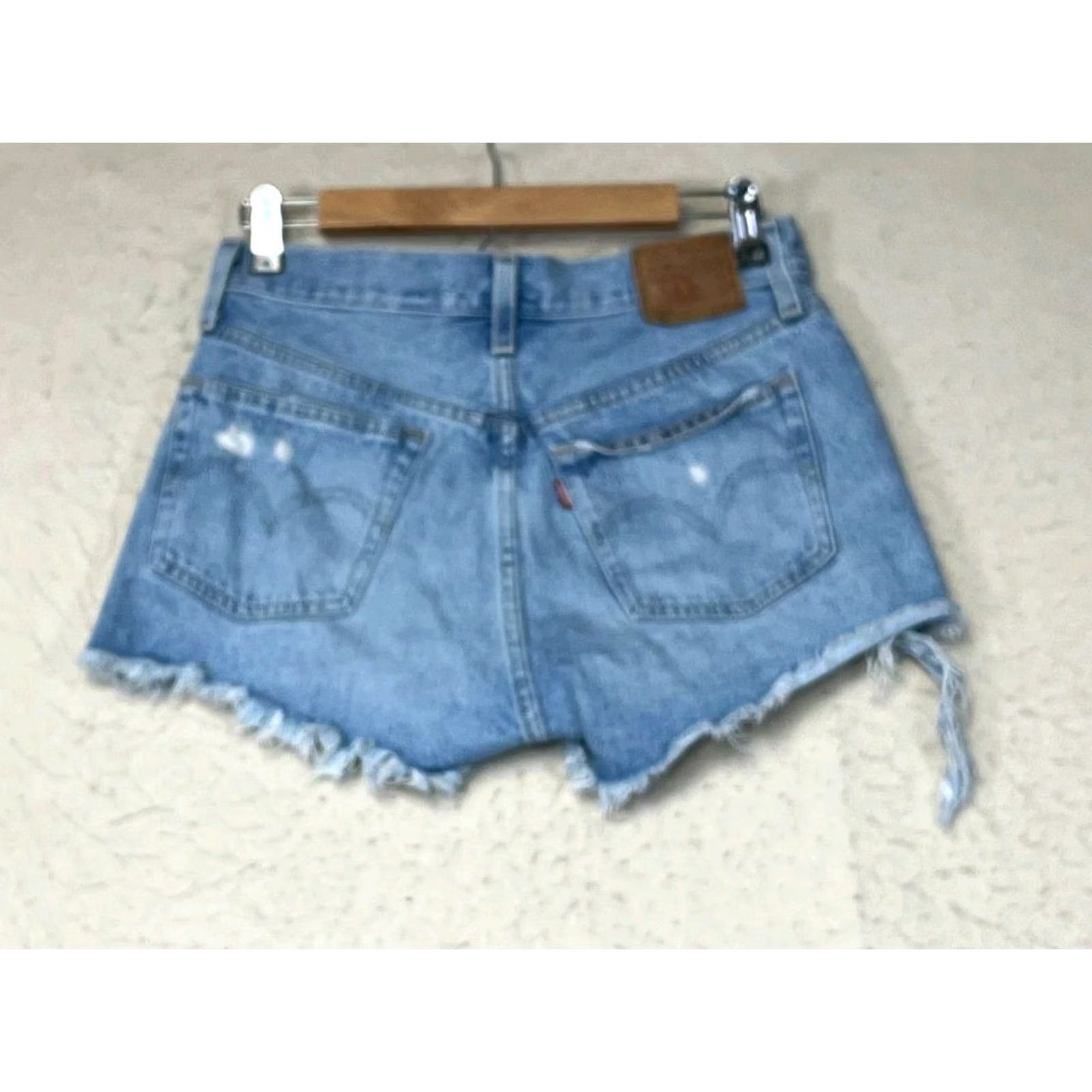 Levi's VINTAGE Levi's 501 distressed cutoff shorts light wash blue Denim Womens Size 27 Cut-Off Denim, Flat Front, Regular Size 27, Womens Blue denim shorts Size 27" / US 4 / IT 40 - 2 Thumbnail