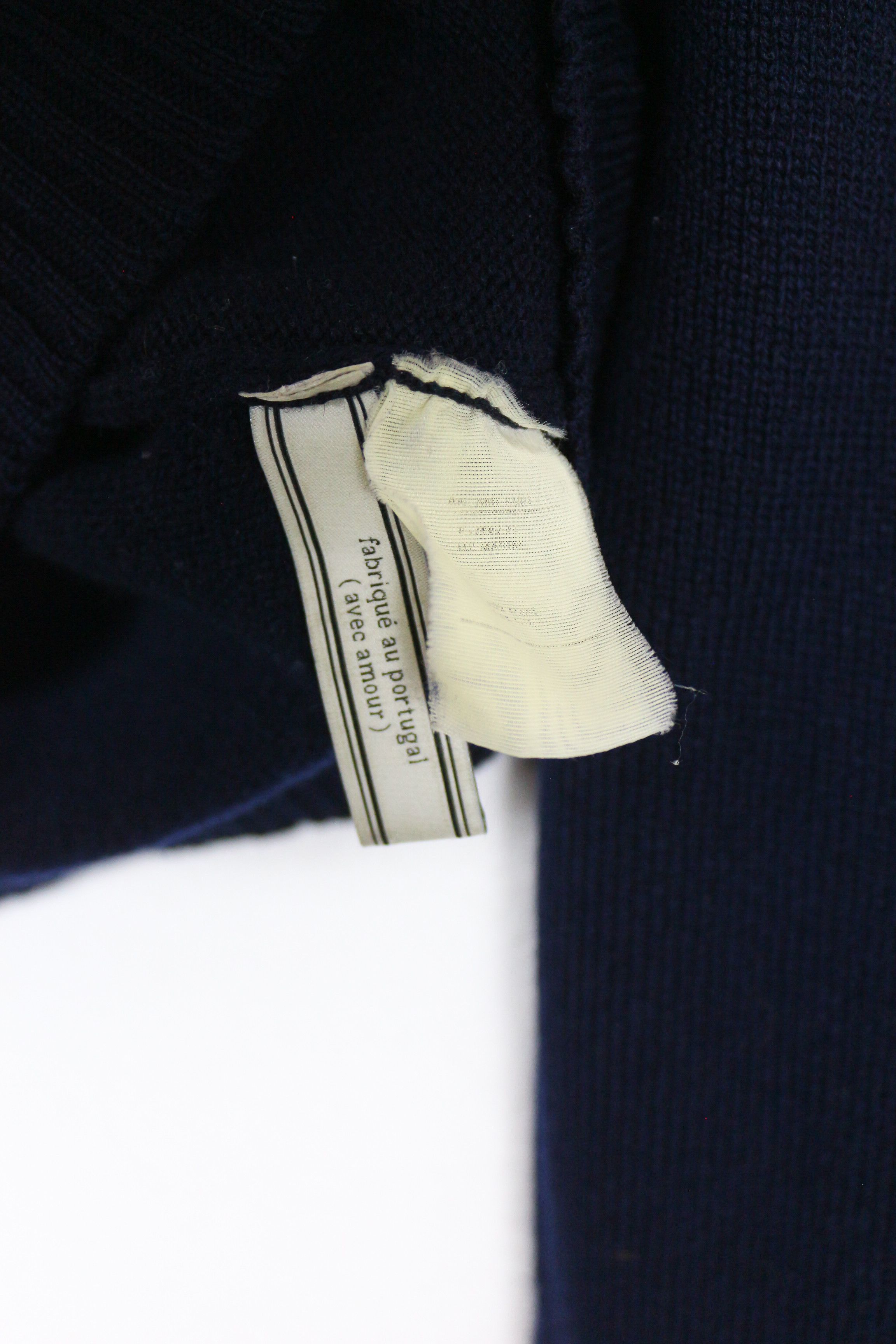 AMI Paris Navy Wool Turtleneck Sweater