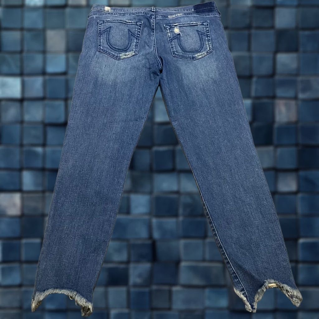 True Religion True Religion Jeans Denim 31 Blue Distressed Skinny 5-Pocket Women's Regular Rise High Rise (31) Wool? Size 24" / US 00 / IT 34 - 1 Thumbnail