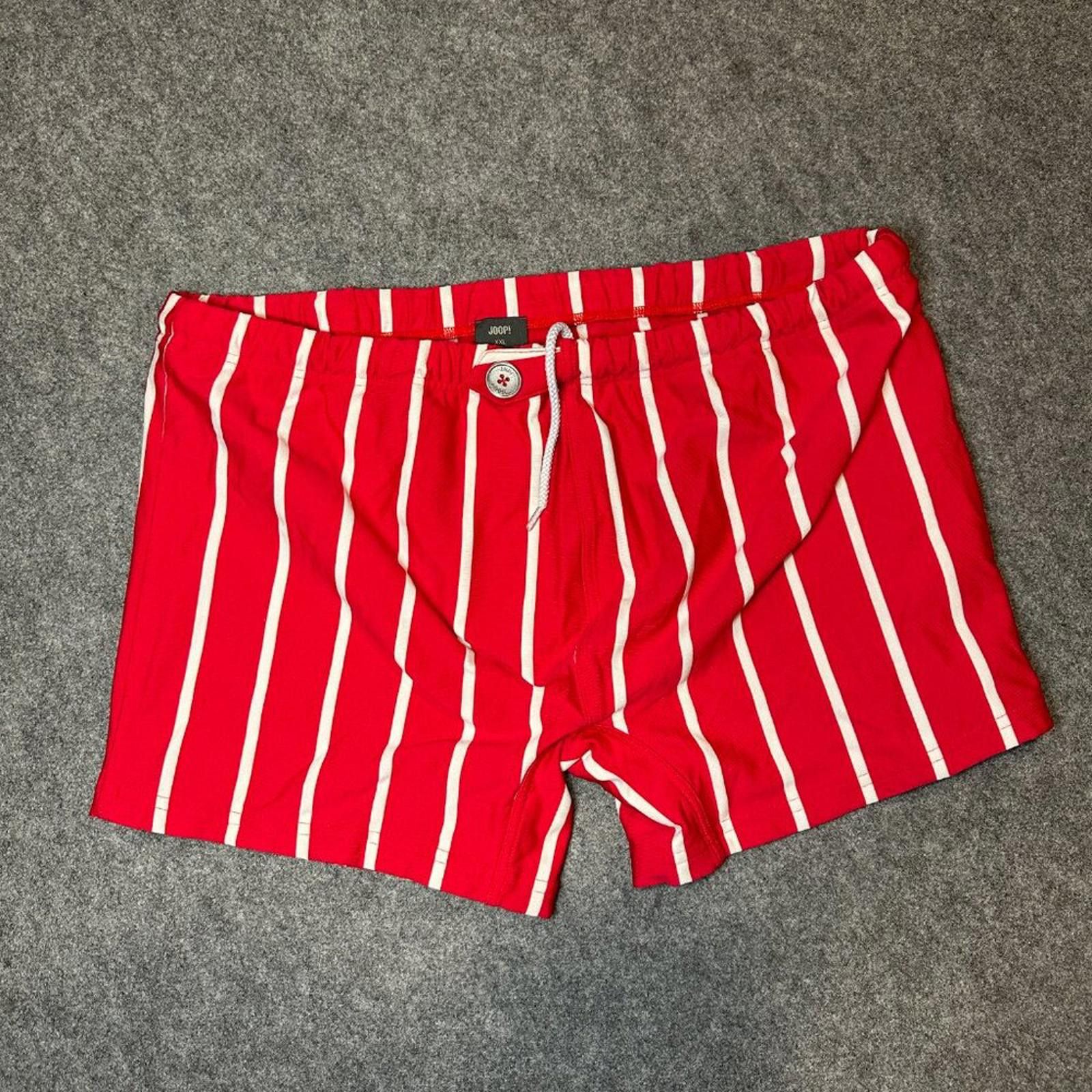 Joop! JOOP! Men’s Red & White Striped Swim Shorts – Size XXL ( Size US 40 / EU 56 - 2 Thumbnail