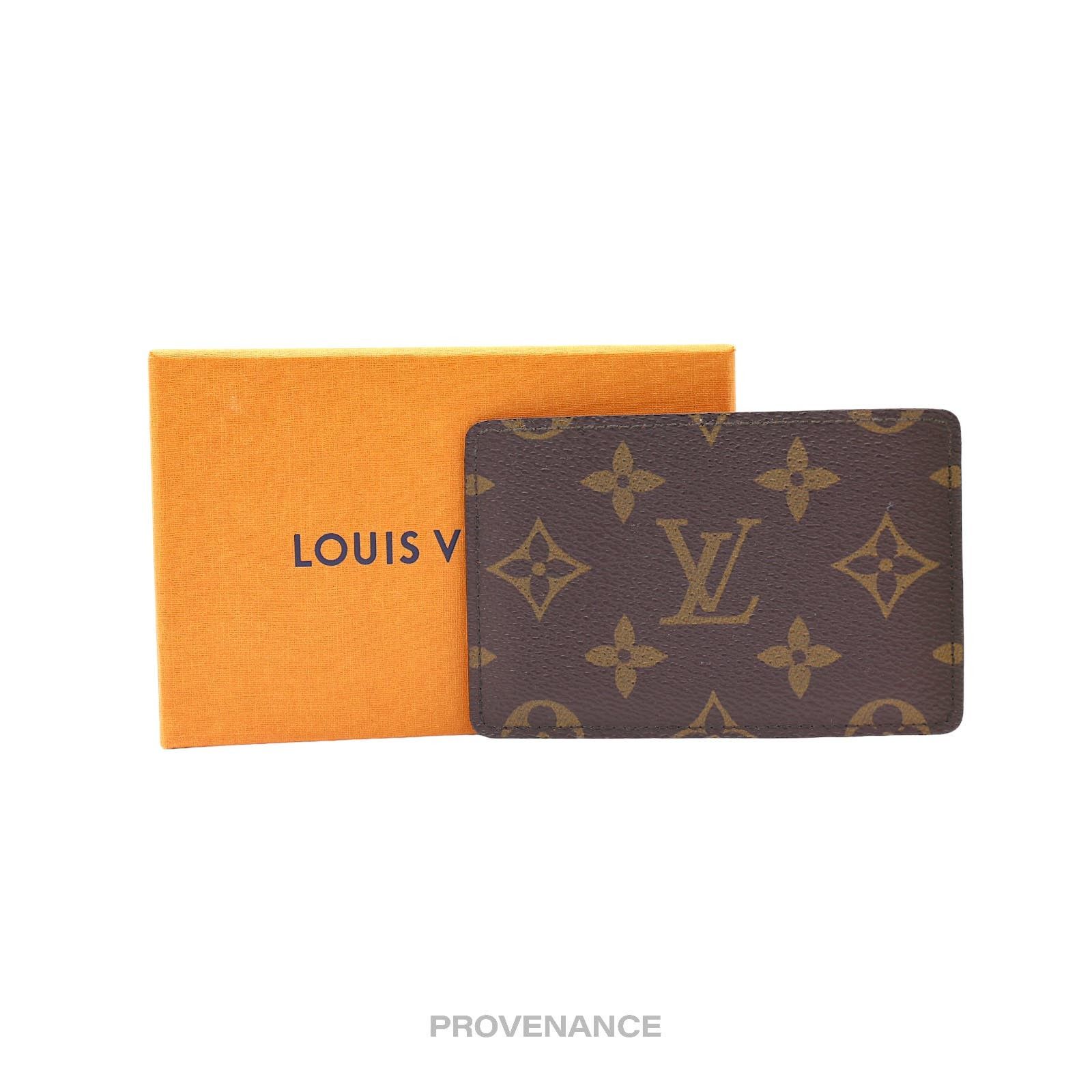 image of Louis Vuitton Card Holder Wallet - "malletier" Monogram in Brown, Men's