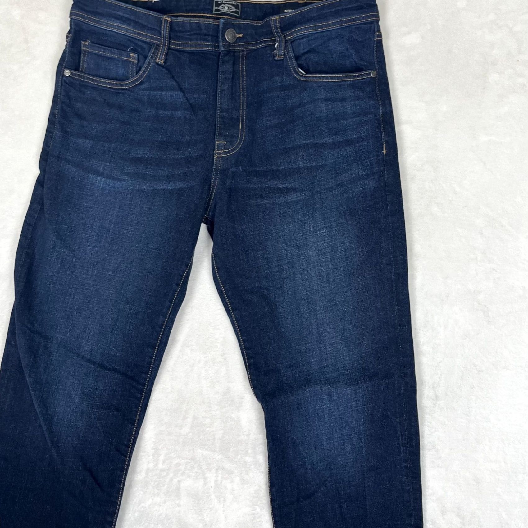 Vintage G.H. Bass & Co Jeans Mens 34x34 Blue Straight Denim Dark Wash Pants Size US 34 / EU 50 - 3 Thumbnail