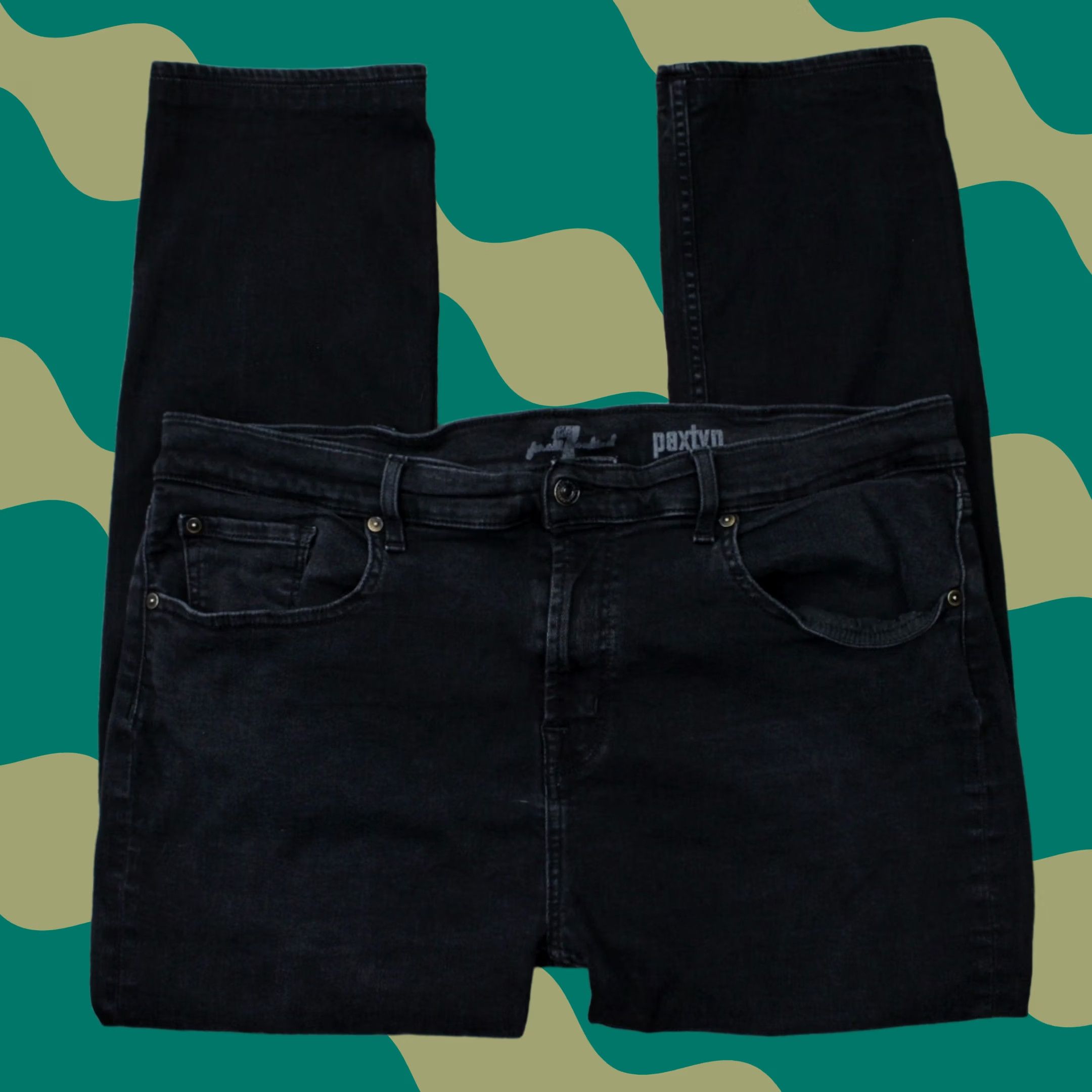 7 For All Mankind 7 For All Mankind Jeans Mens 40 Black Cotton Stretch 5-Pocket 28" inseam Paxtyn Size US 40 / EU 56 - 1 Thumbnail