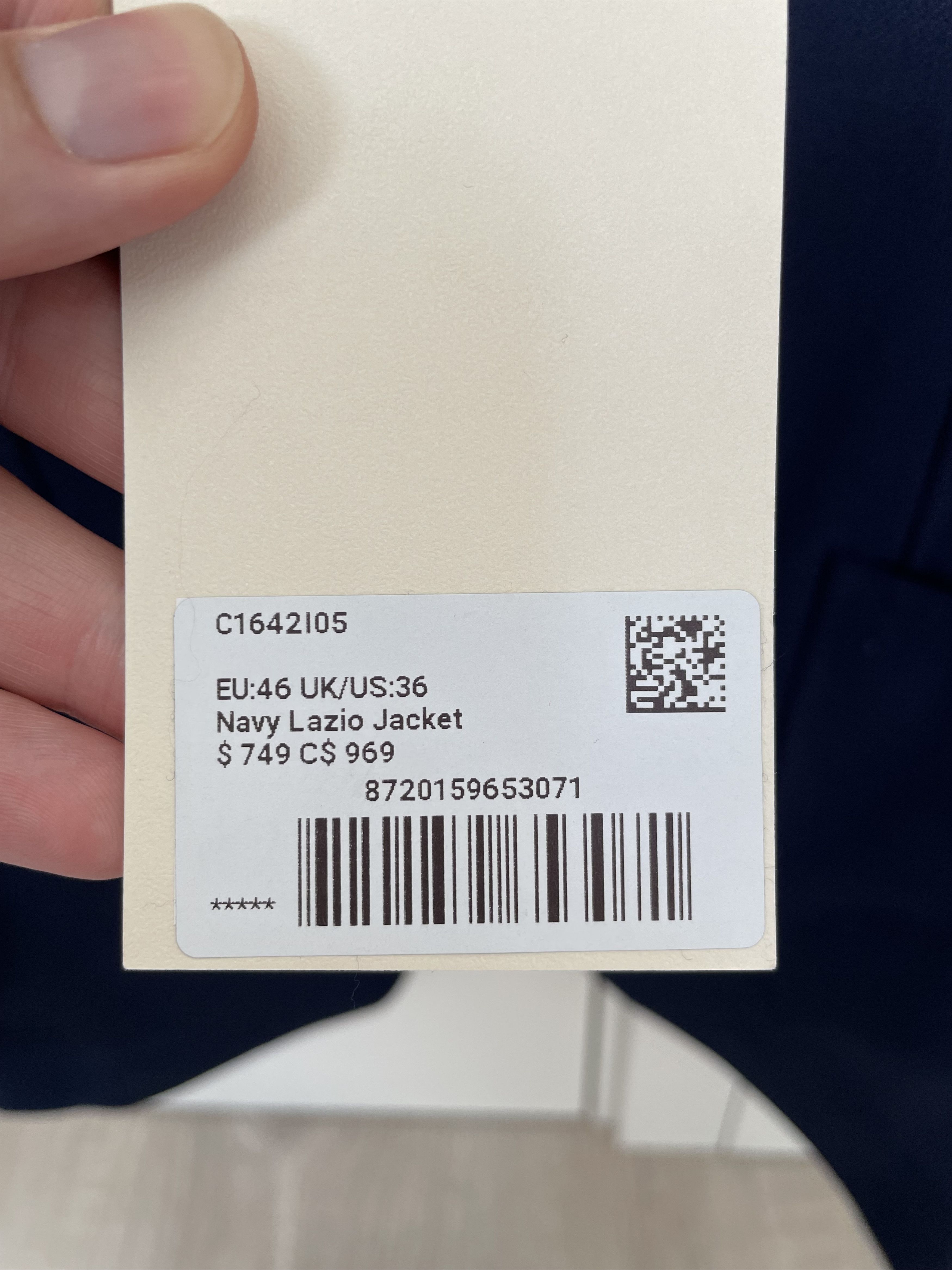 Suitsupply NWT Suitsupply navy s130 jacket, size 36R\EU46 Size 36R - 9 Thumbnail