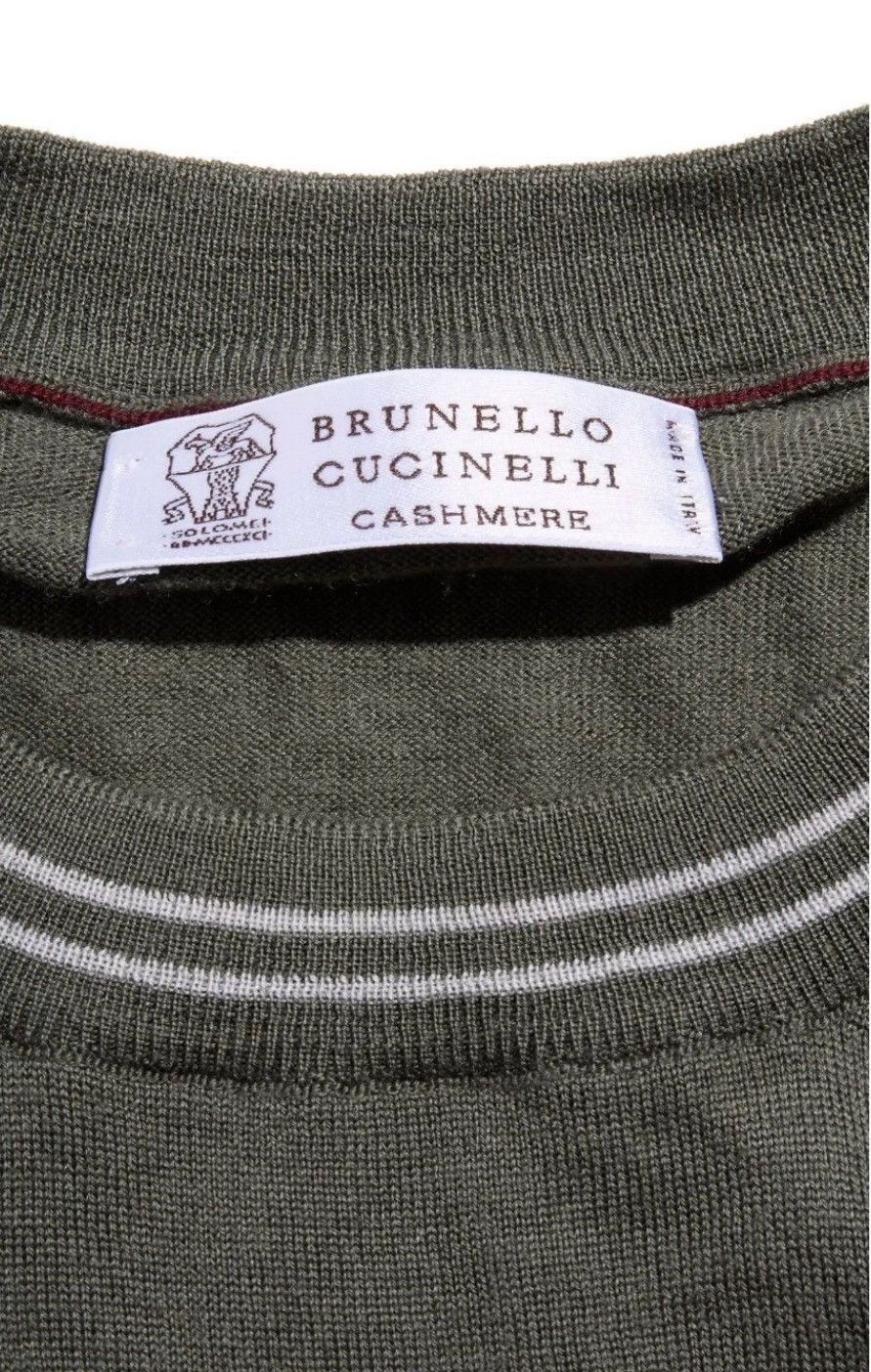 Brunello Cucinelli Brunello Cucinelli Men's Cashmere Blend Sweater M Green Size US M / EU 48-50 / 2 - 7 Thumbnail