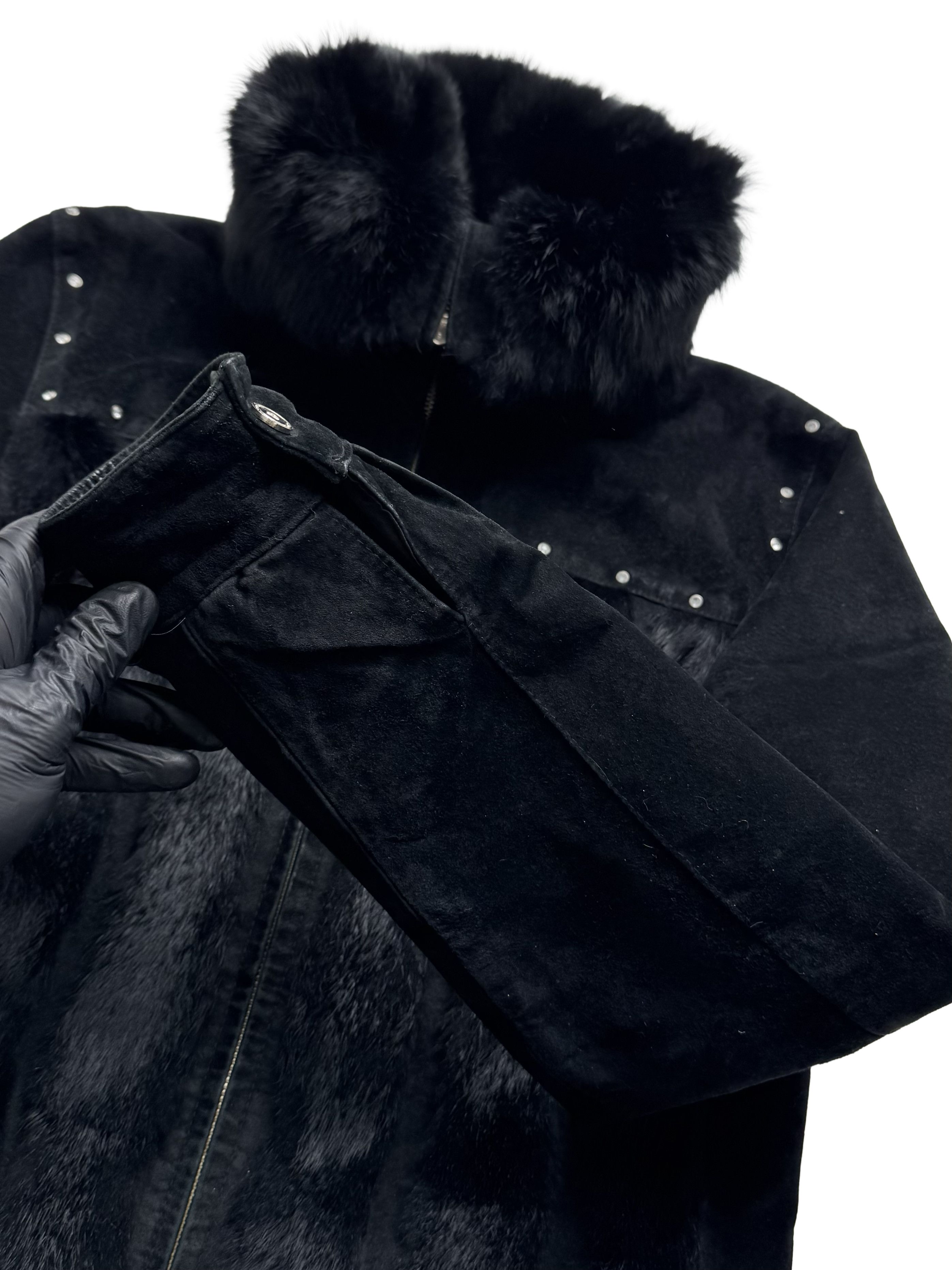 Vintage Vintage Cropped Leather Jacket With Real Fur Details Size M / US 6-8 / IT 42-44 - 8 Thumbnail
